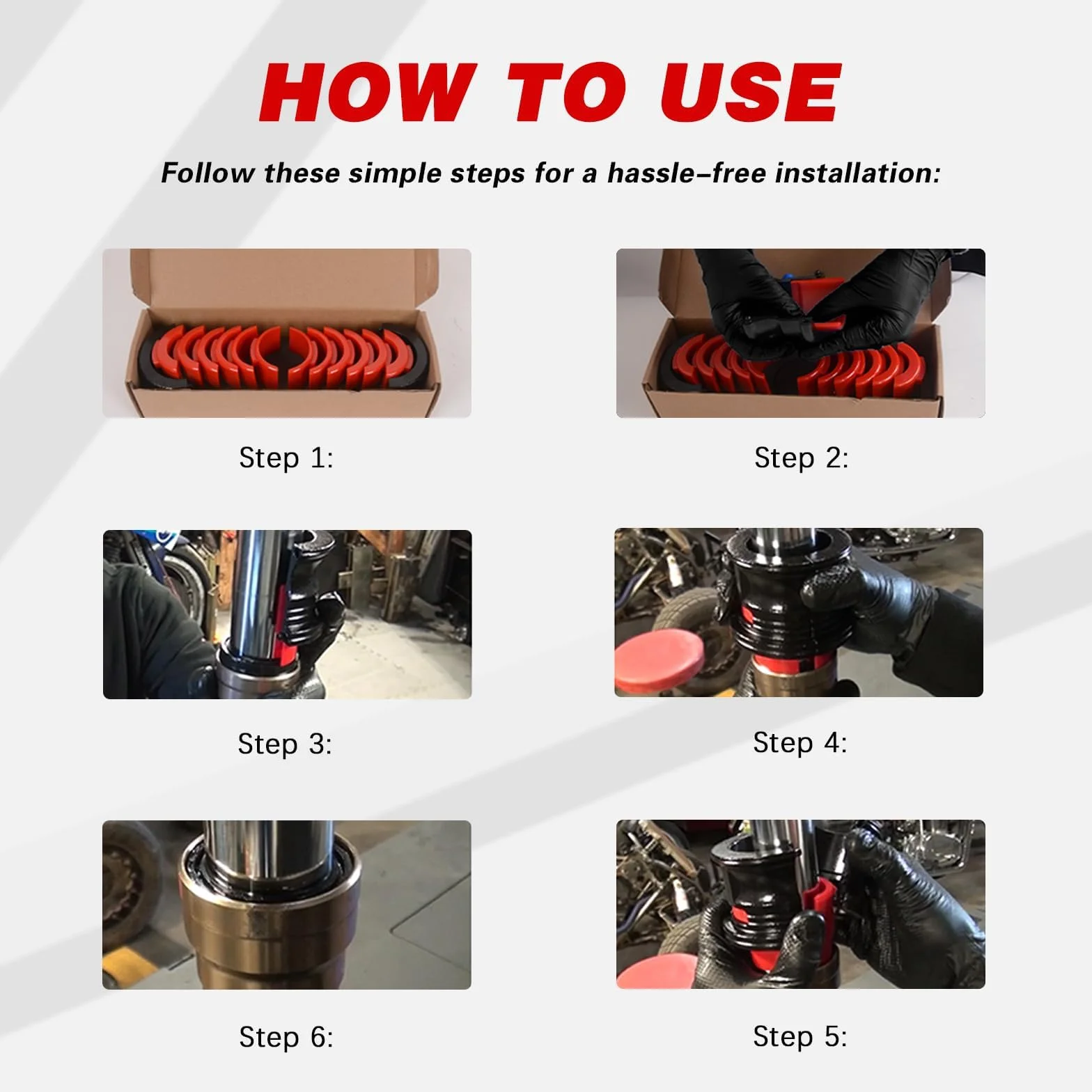 MOTO4U Kit guarnizioni forcella moto universali adattatori regolabili 35-50 mm