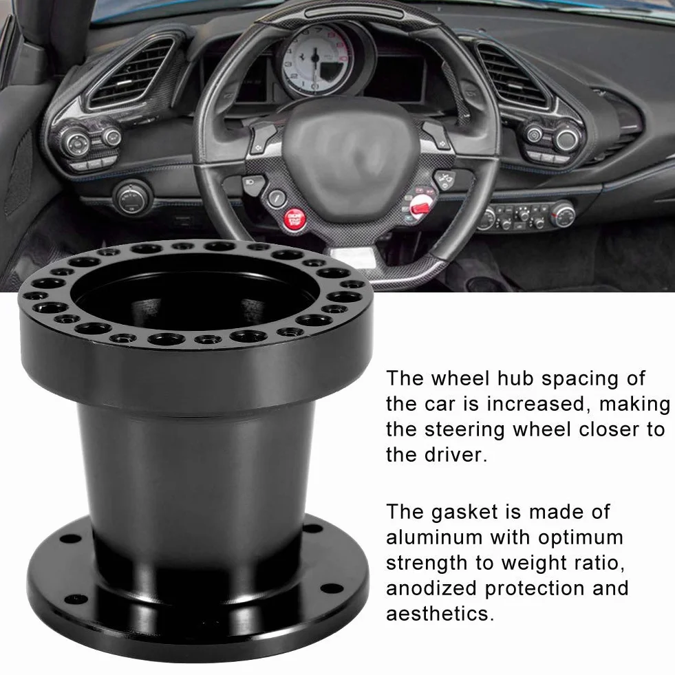Mozzo volante universale 3 pollici in alluminio kit adattatore distanziale per auto