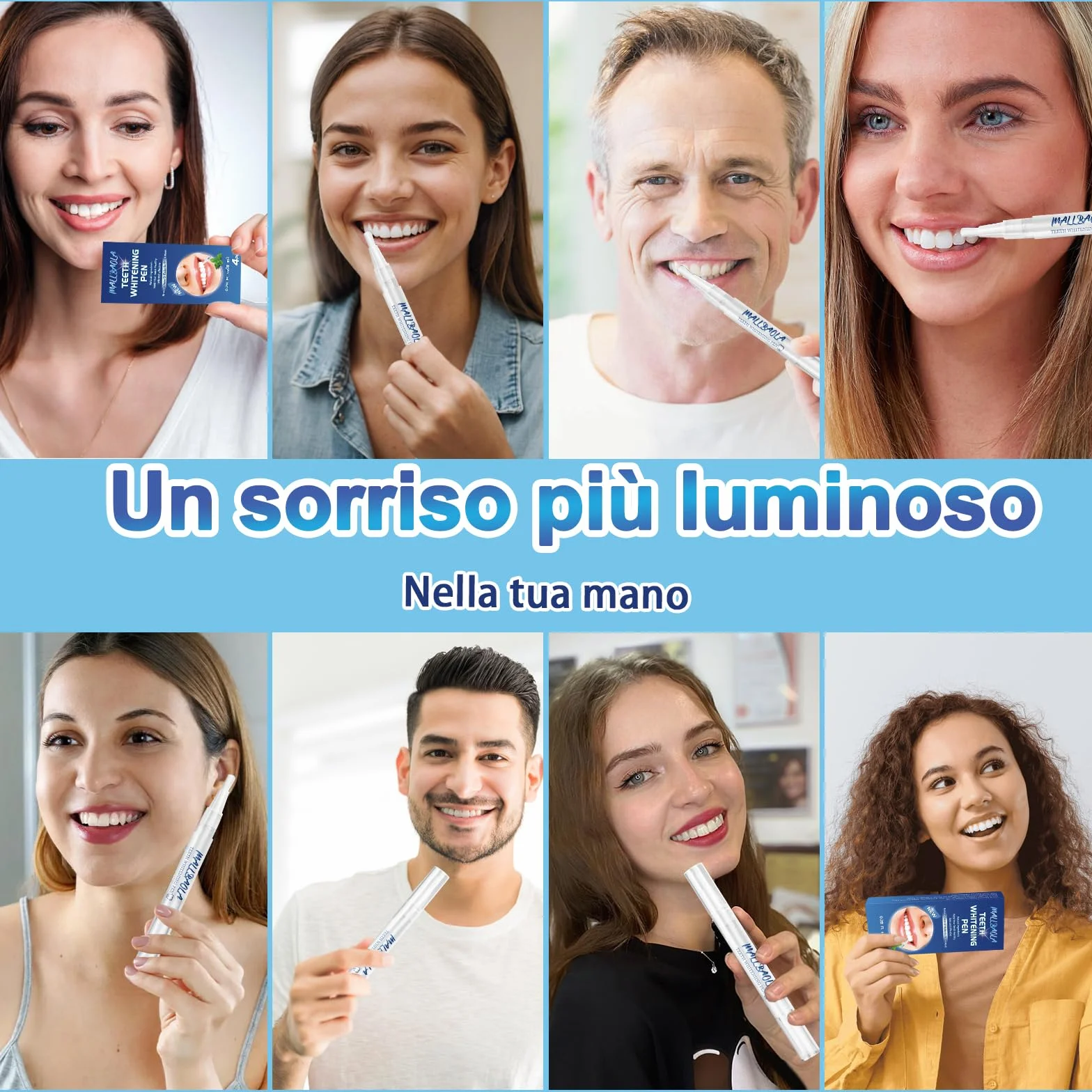 Kit Sbiancante Denti Immediato 4 Penne Gel Sbiancante Effetto Immediato