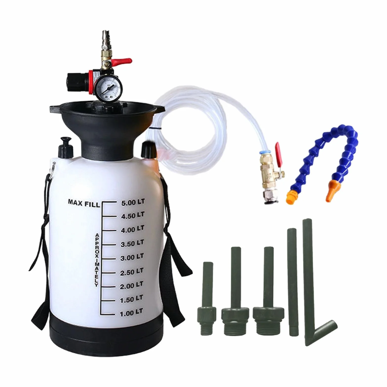 5L Pompa del di trasmissione pneumatica Serbatoio dell'olio Riempimento dell'olio pneumatico Pompa dell'olio per ingranaggi Estrattore di, con adattatori