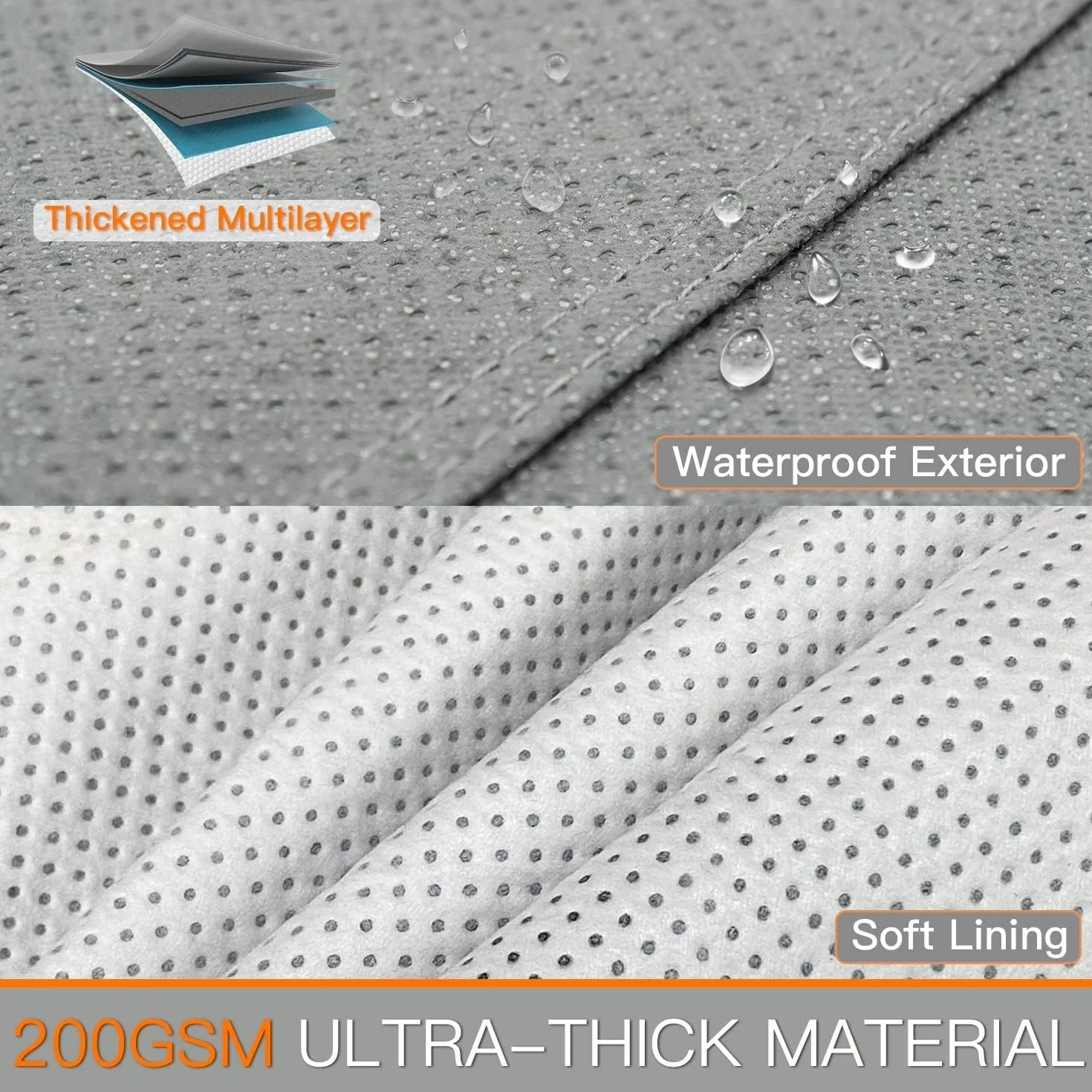 Telo Copriauto da Esterno, Kayme Copertura per Auto Impermeabile Anti UV Vento Antipolvere a 5 Strati. Compatibile Con Cayenne, BMW X5, GLE, Audi Q7/Q8, Range Rover, Grand Cherokee ecc(Fino a 485 cm)