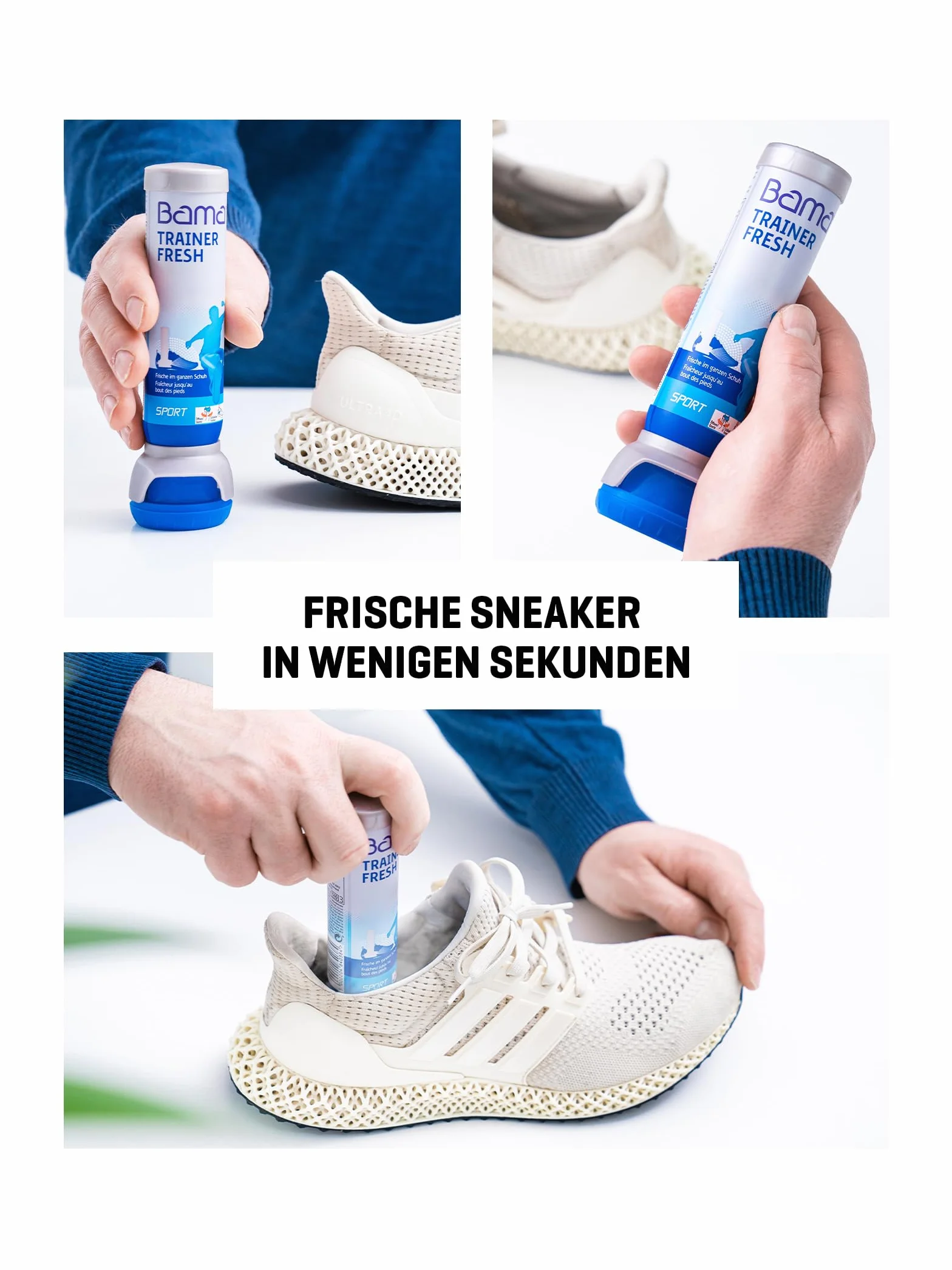 BAMA Spray Deodorante per Scarpe 2x100 ml Neutralizza Odori Igiene e Freschezza