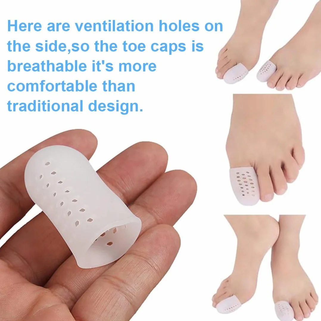 Copri Alluce Silicone Protezione Dita Piedi, 16 Pezzi Traspiranti