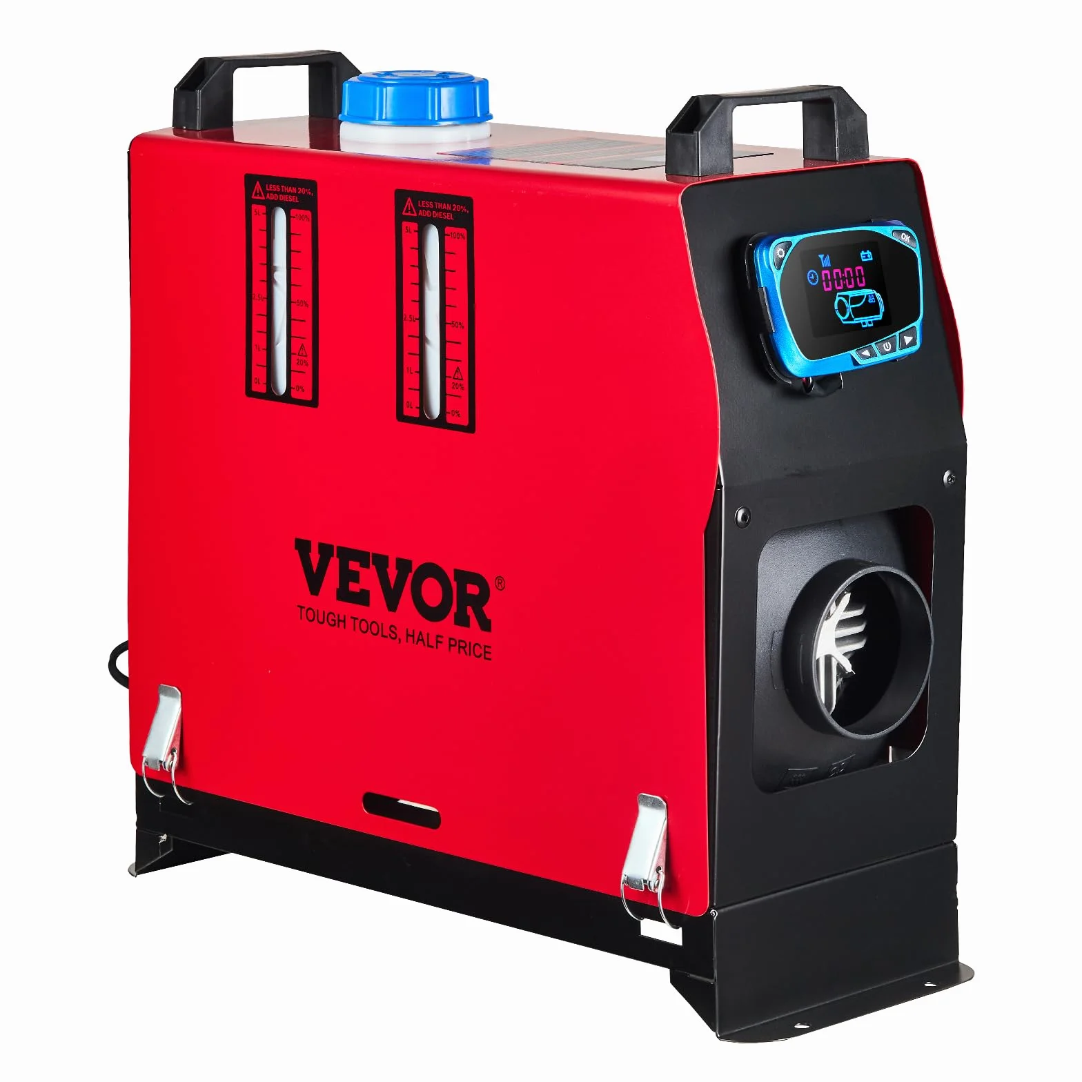 VEVOR Riscaldatore d’aria Diesel 12V 8KW Riscaldamento Autonomo Uscita Aria LCD Blu