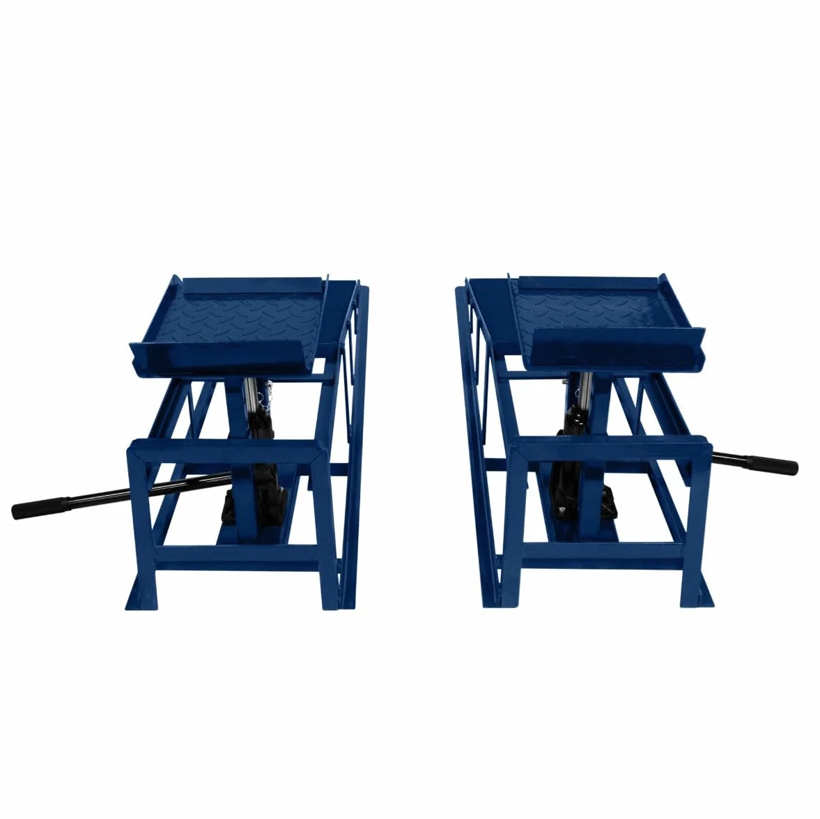 Rampe Idrauliche per Auto 2 Piattaforme di Sollevamento da 3 Tonnellate 3000kg Garage Officina Van Auto Rampa di Carico 34x26cm Altezza della Piattaforma Regolabile 270-375 mm Larghezza Massima 245mm
