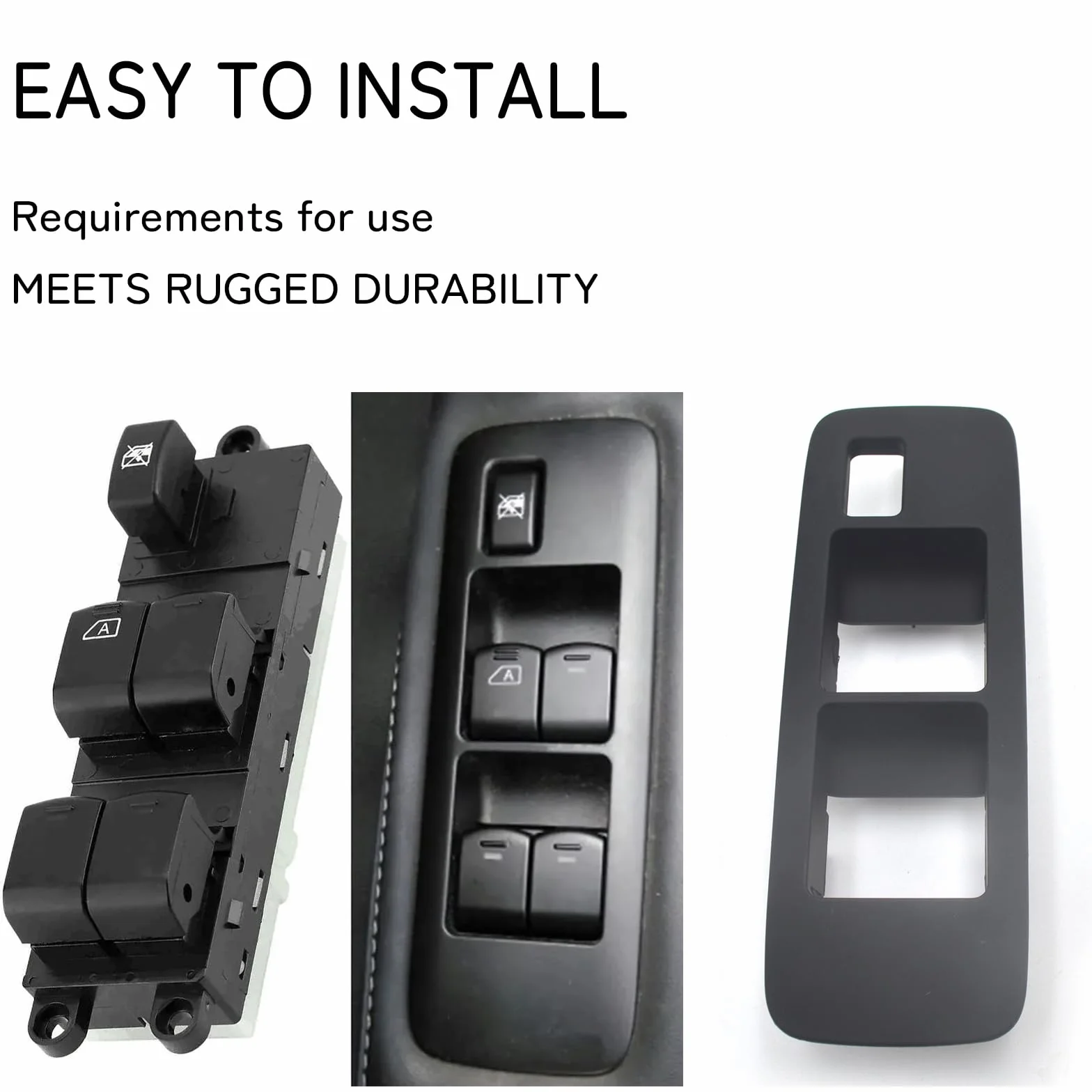 NSWS015 Alzacristalli elettrici con pannello 25401JD001 25401-JD001 25401-EB30B compatibile con Nissan Qashqai J10 +2 2007 2008 2009 2010 2011 2012 2013