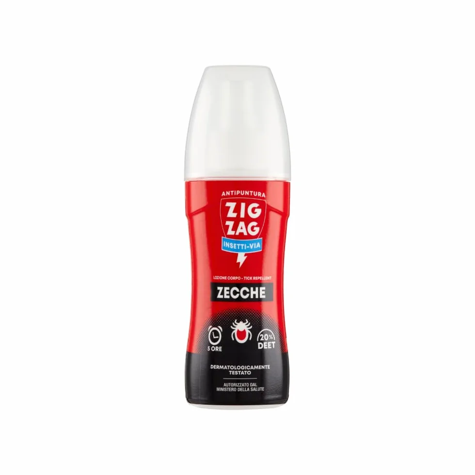 Zig Zag Spray Repellente Zecche, Lozione Anti puntura Zecche, 100 ml