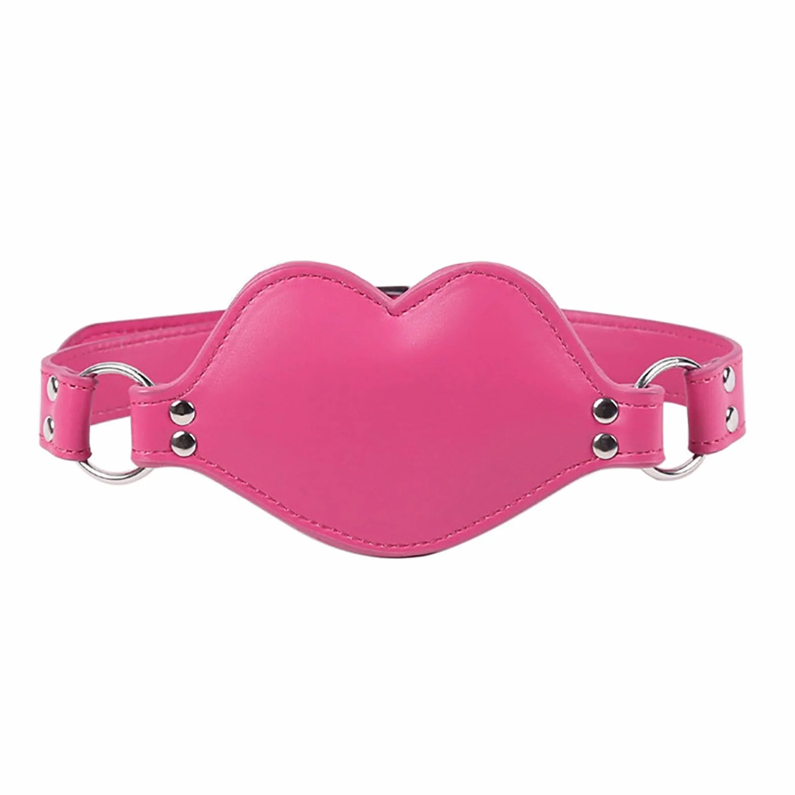 Gag Ball con Dildo in Silicone Regolabile Pelle Rosa Labbro Cinturino Chiusura Chiave SM Bondage Set Giocattolo Erotico