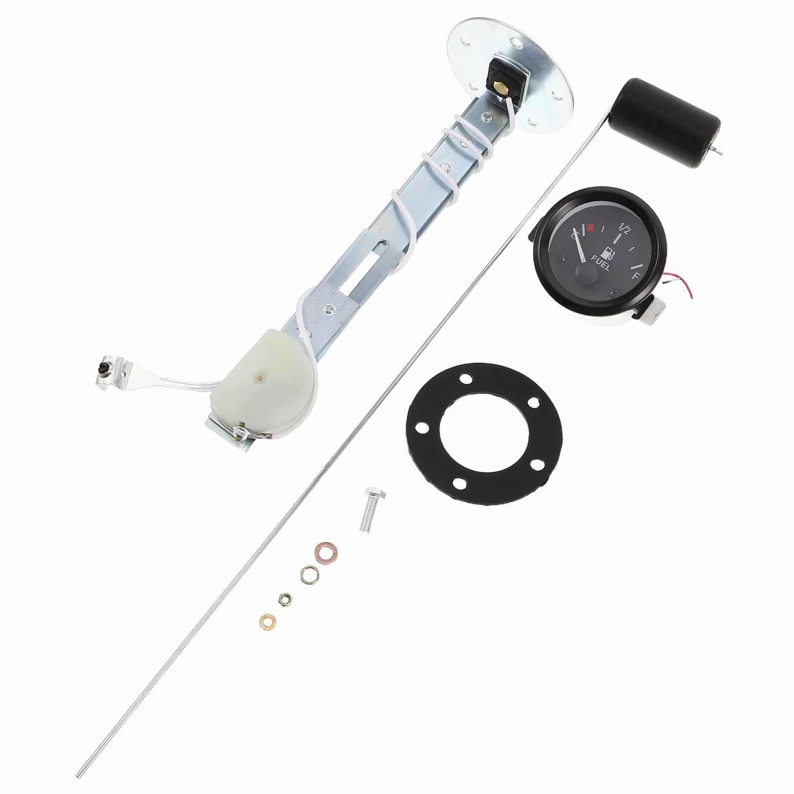 Kit Indicatore di Livello del Serbatoio da 52 MM Galleggiante per Veicoli Fuoristrada, Misuratore di Carburante Quadrante Nero, Adatto a Camper e Barche