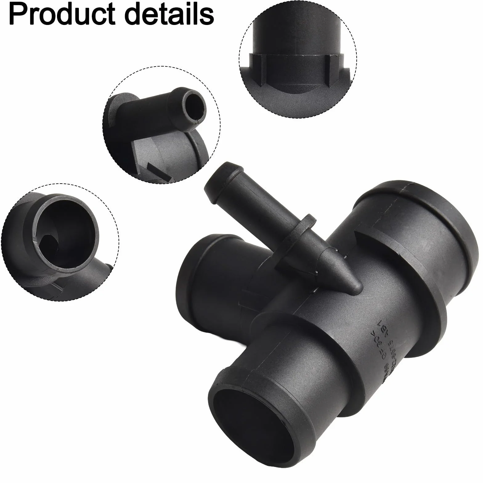 Gdfnmogo Alloggiamento termostato, connettore per tubo dell'acqua, LR025969 OEM, plastica ABS, nero, garanzia di prestazioni durature, sostituzione diretta