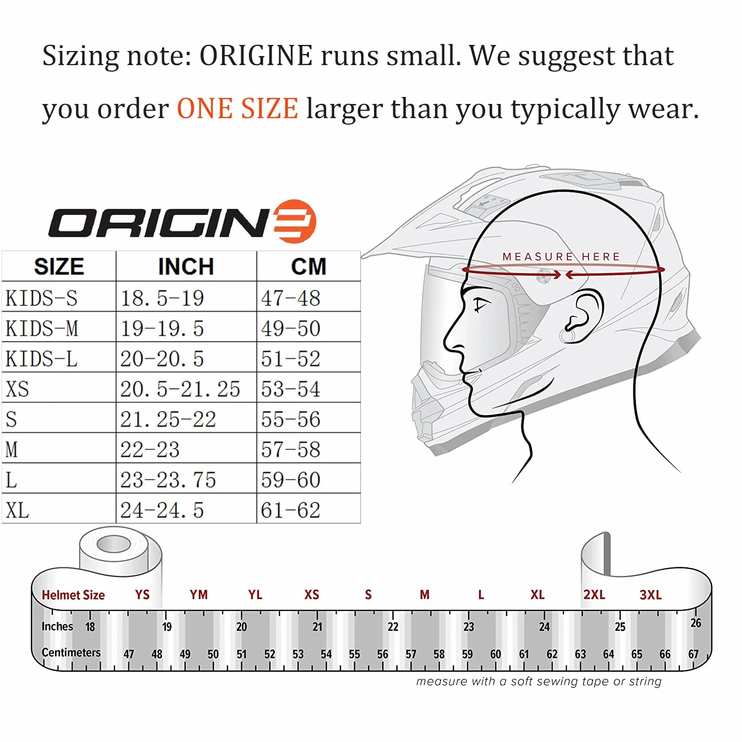 ORIGINE On Road Casco Integrale Casco Moto con Ventilazione ECE