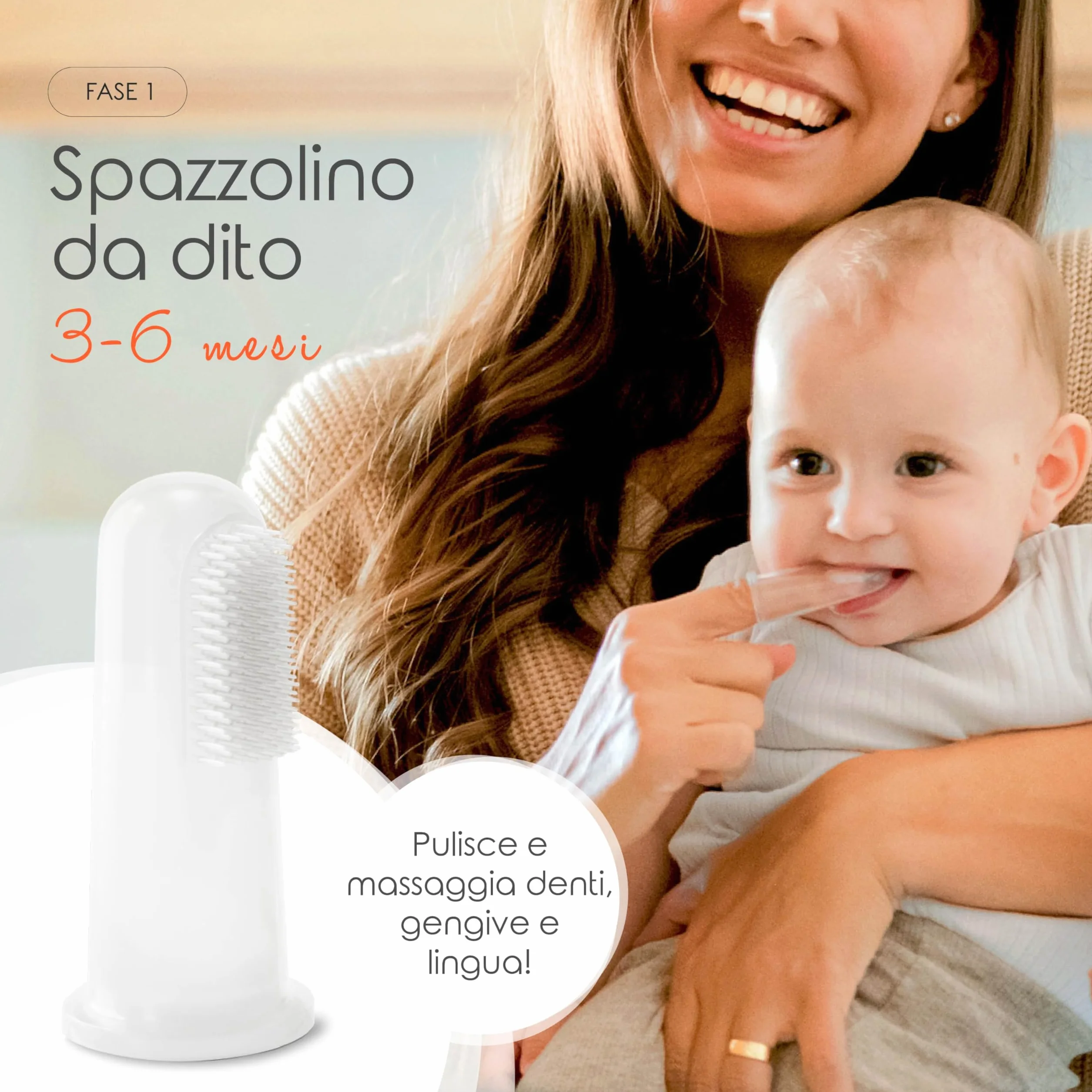 Cherish Baby Care Set di Spazzolino Bambini 3-24 Mesi BPA Free Silicone Alimentare