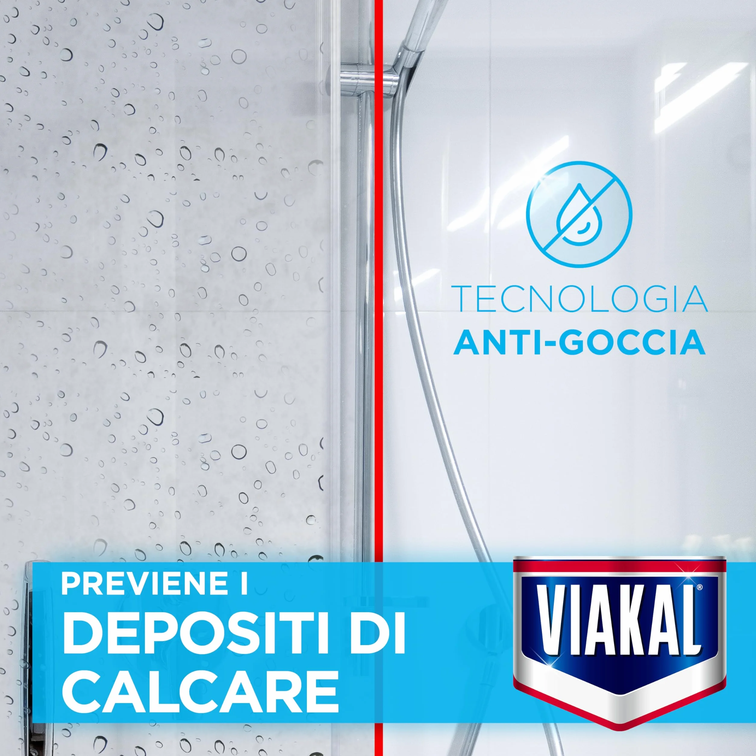 Viakal Vetro Doccia Express Spray 800ml Pulito Brillante Senza Risciacquo