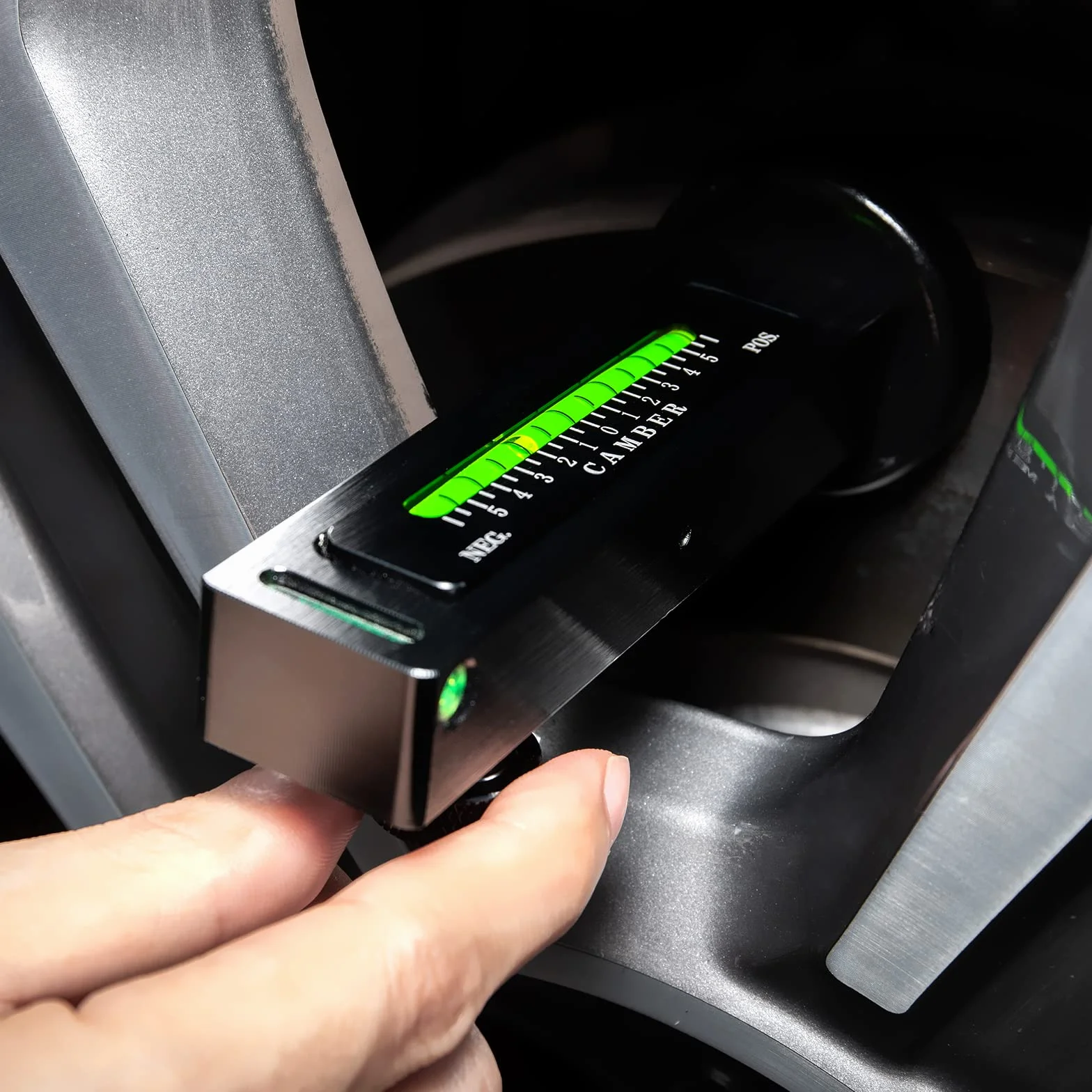 Toolwiz Calibro Magnetico Regolabile Nero per Allineamento Ruote Auto Camber Strumento