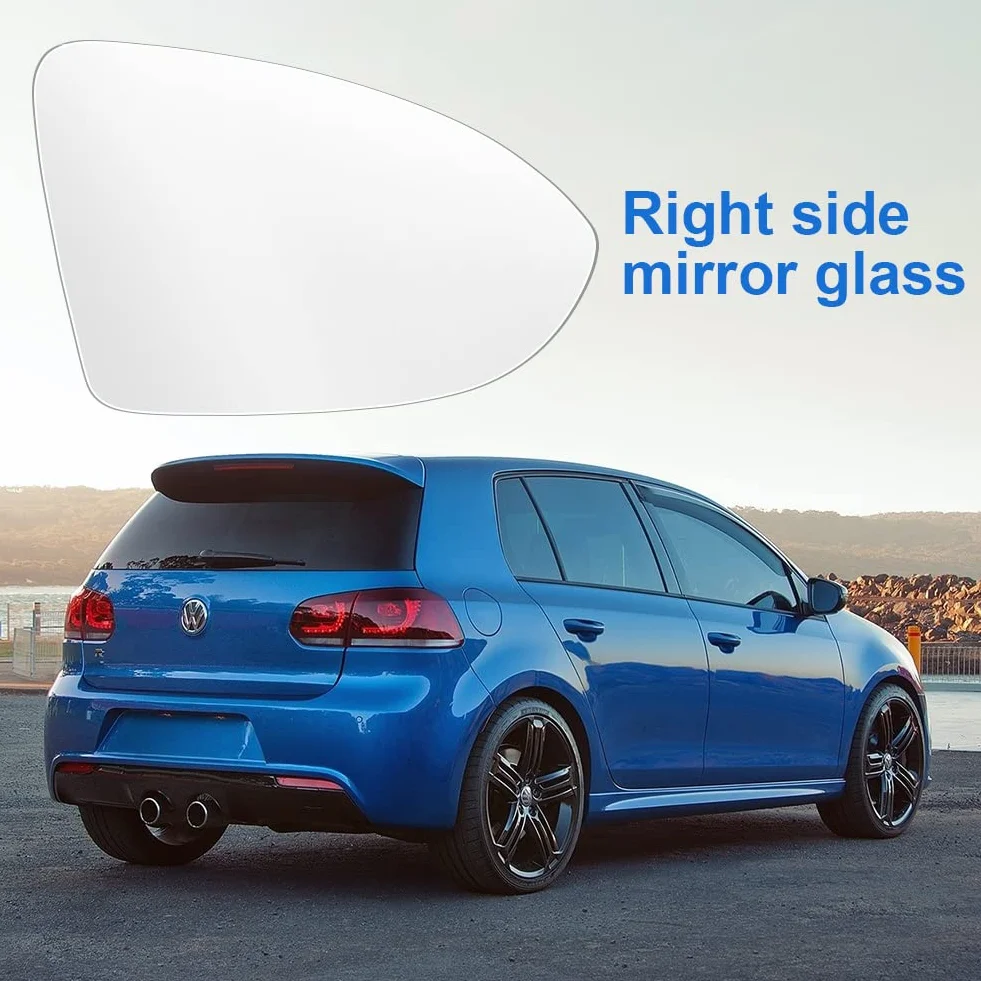 URAQT Vetro a Specchio Sostituzione per Golf 7, Retrovisore Termico Lato Passeggero, Ricambio OEM:V-W (5G0857522)