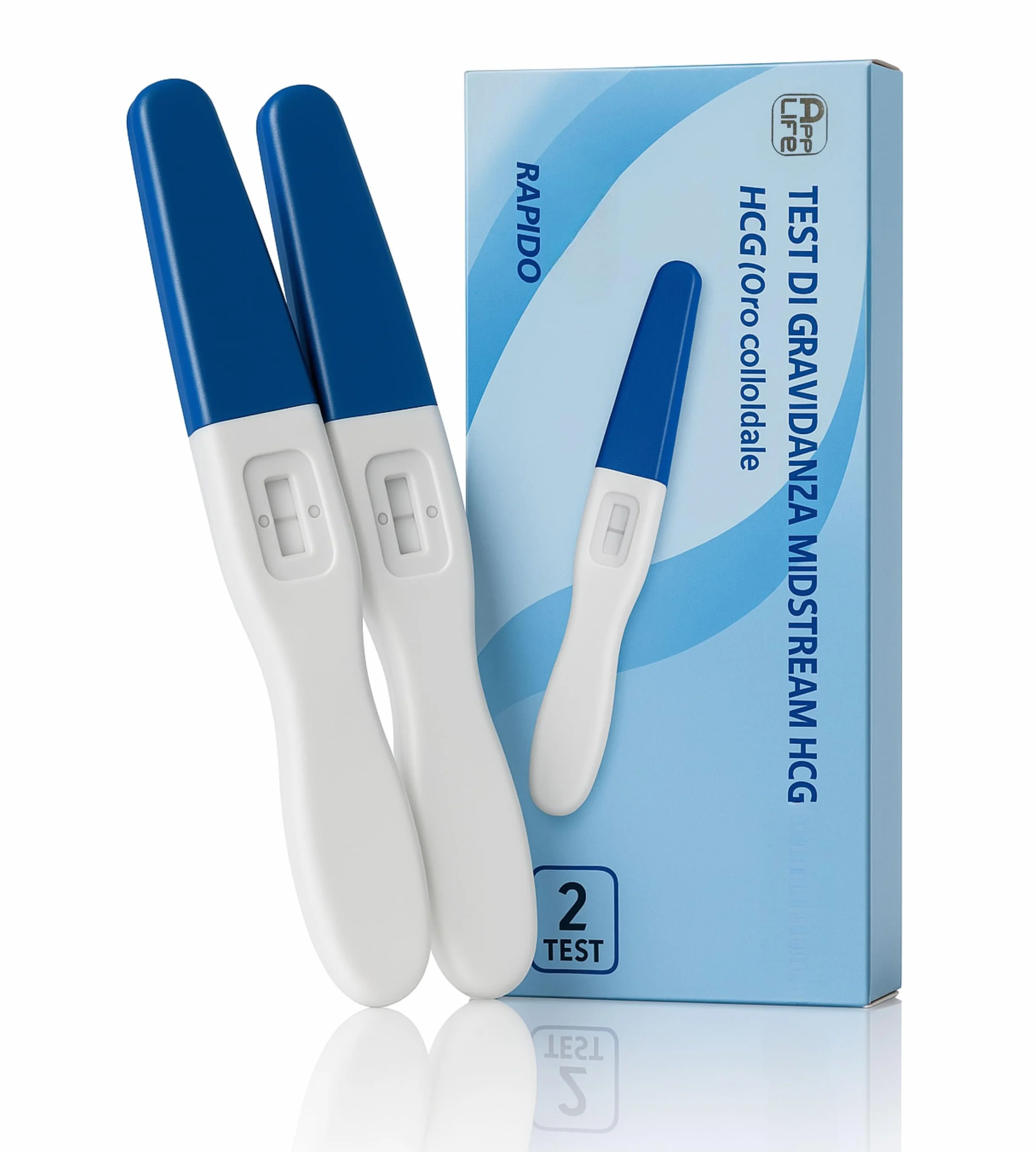 Test Gravidanza ad Alta Sensibilità - Dispositivo Medico Classe I, Confezione da 2 Test HCG