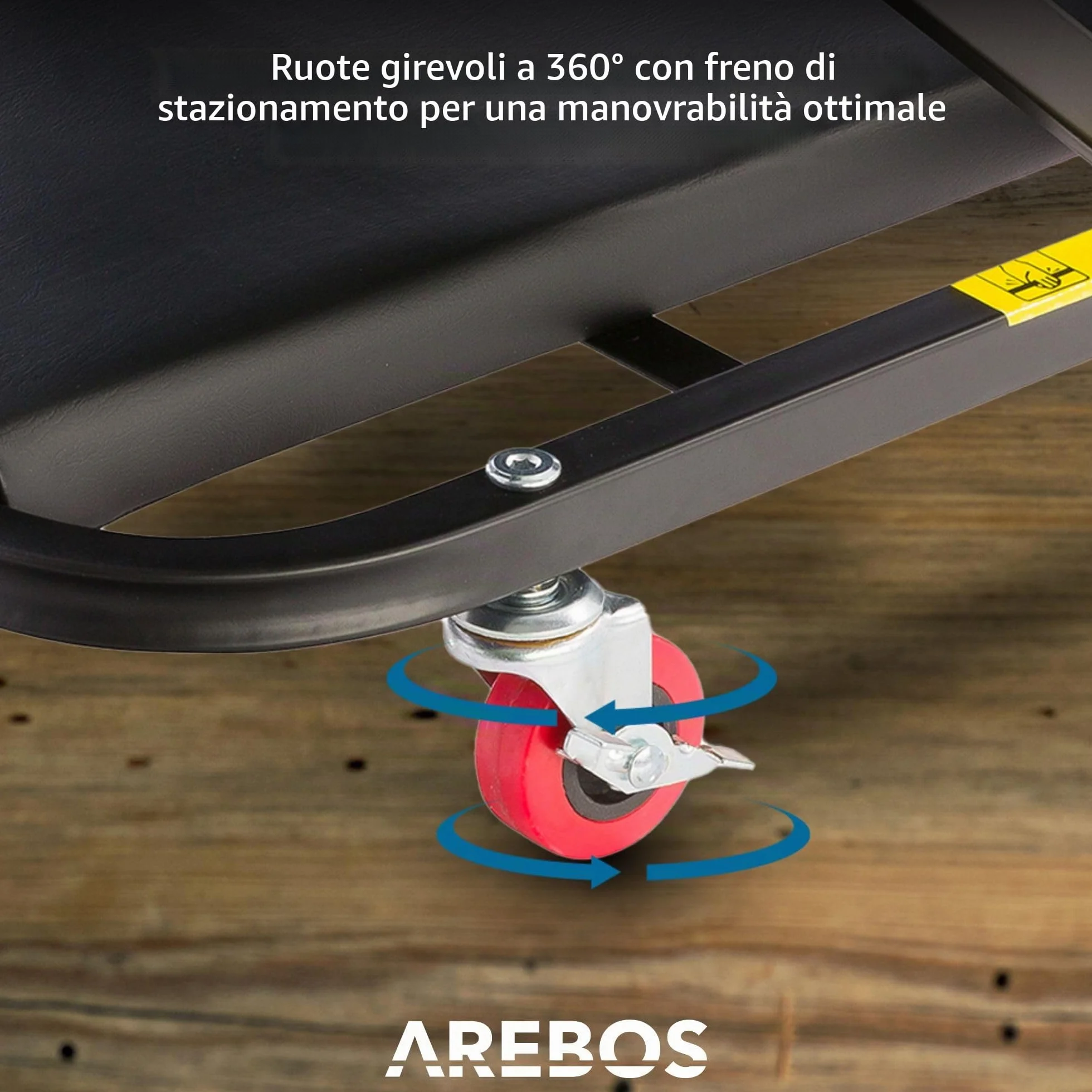 AREBOS Carrello per Montaggio 2 in 1 Fino a 150 kg Carrellino Sgabello da Officina