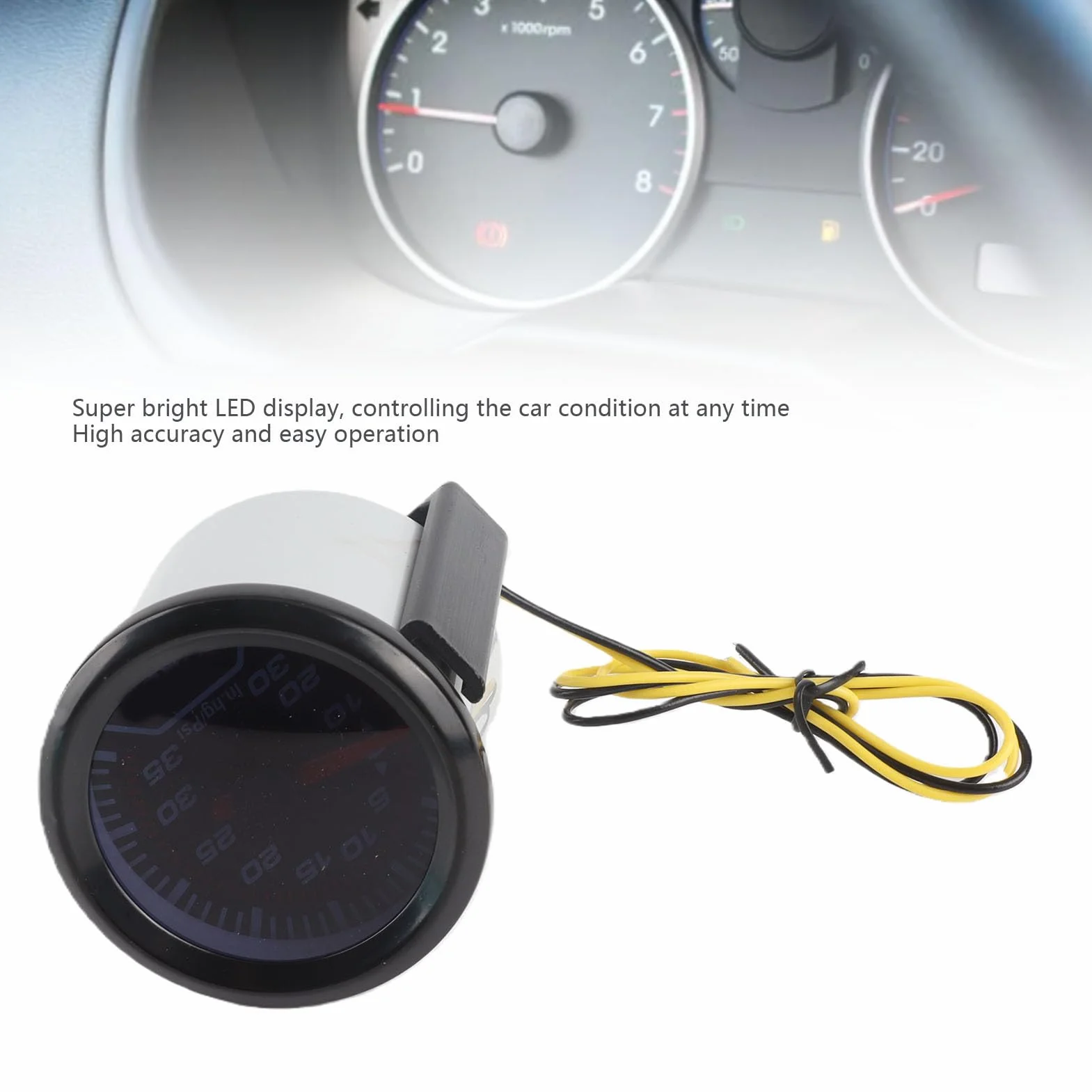 Manometro Turbo 2" 12V LED Digital Boost PSI Gauge Meter