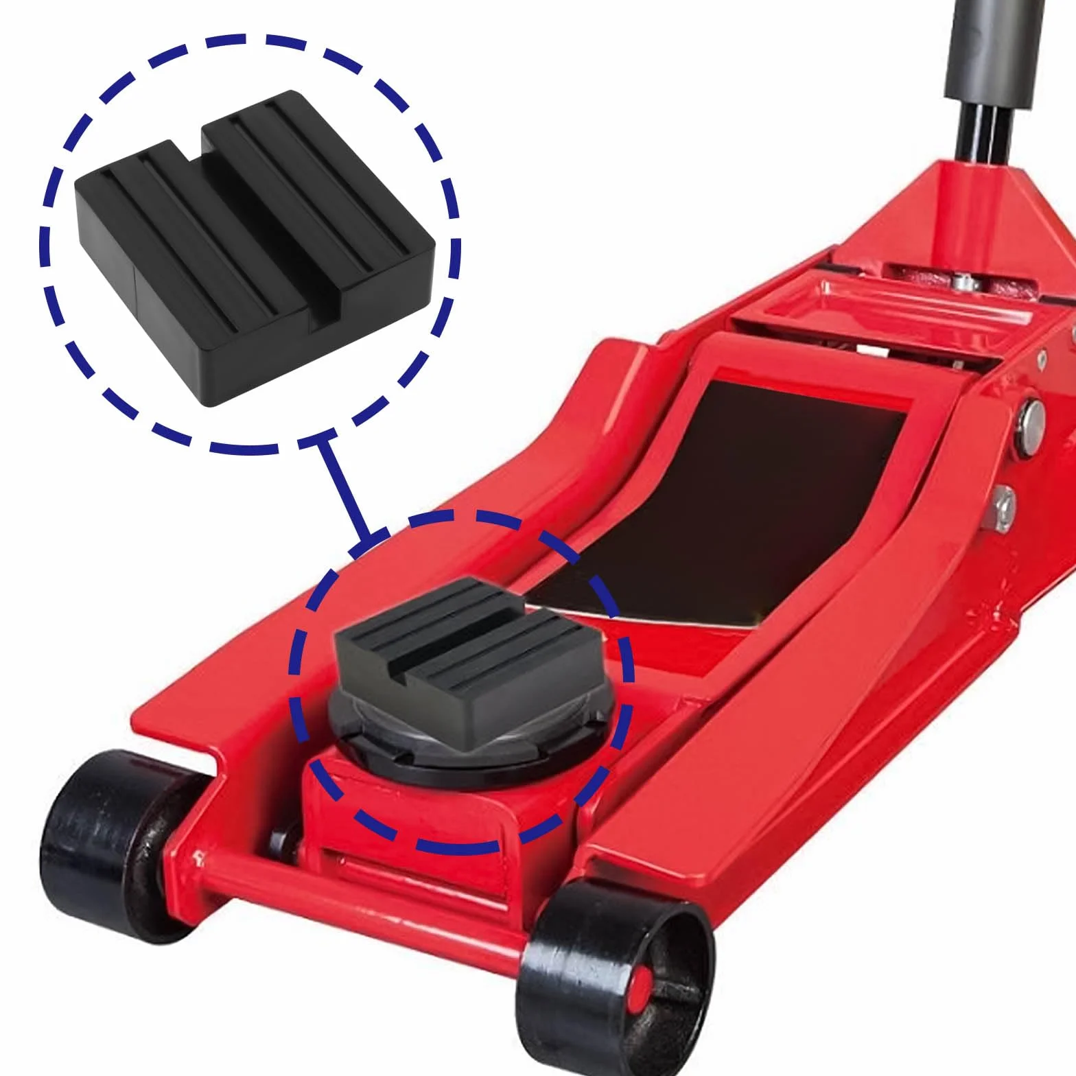 Pezzi Blocchi di Gomma per Cric Auto 7,5 x 7,5 x 2,5 cm Protezione Binari Telaio