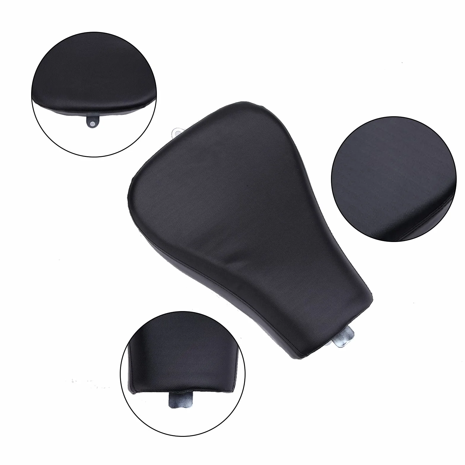 Sella Monoposto Moto Sedile del Conducente Anteriore per Sportster XL883 XL1200 48 72 2010-2015 Cafe Racer, nero.
