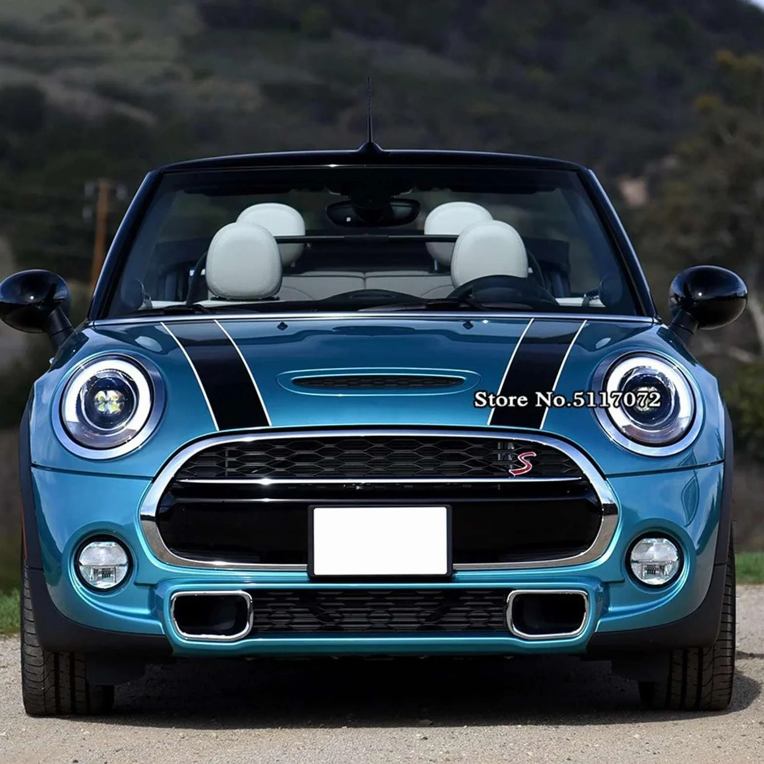 Adesivi per Cofano Motore e Strisce per Auto, Adatti per Mini Cooper R50 R52 R53 R56 R57 F55 F56 F56 Hatchback.