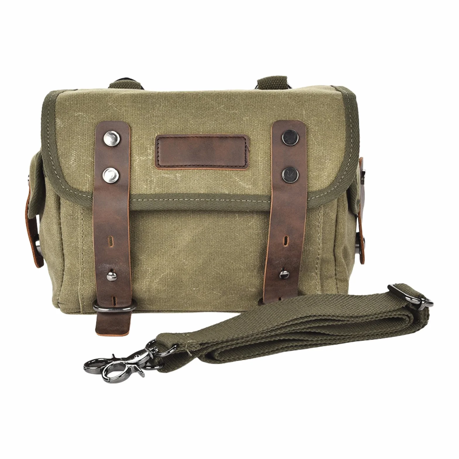 Borsa Da Sella Per Moto Impermeabile In Tela Cerata Resistente Con Fibbia In Metallo