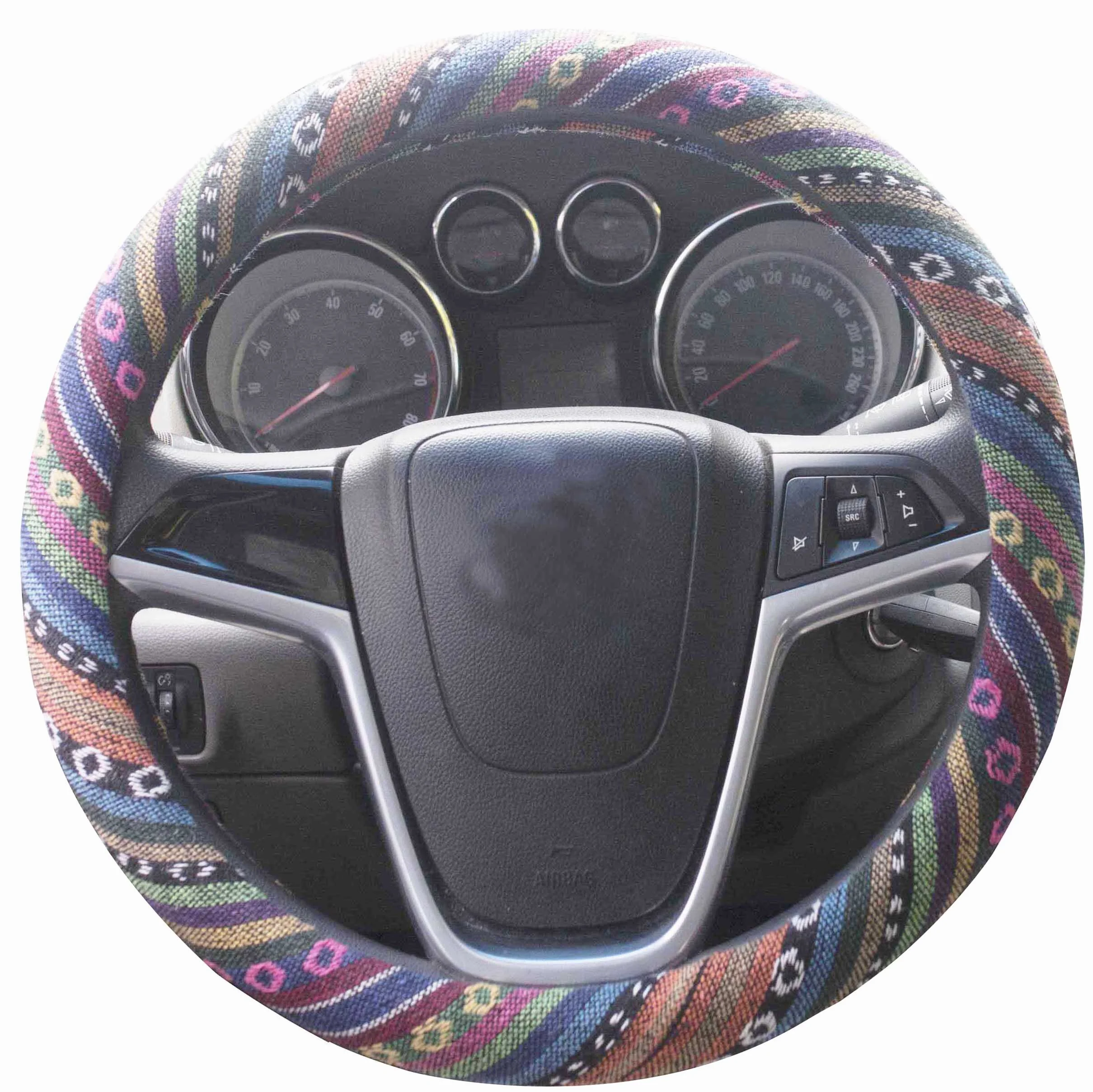 Mayco Bell 2017 Stile Etnico Grossolano Lino Panno Auto Coprivolanti Anti Scivolo e Assorbimento del Sudore Auto di Copertura Wrap (D)
