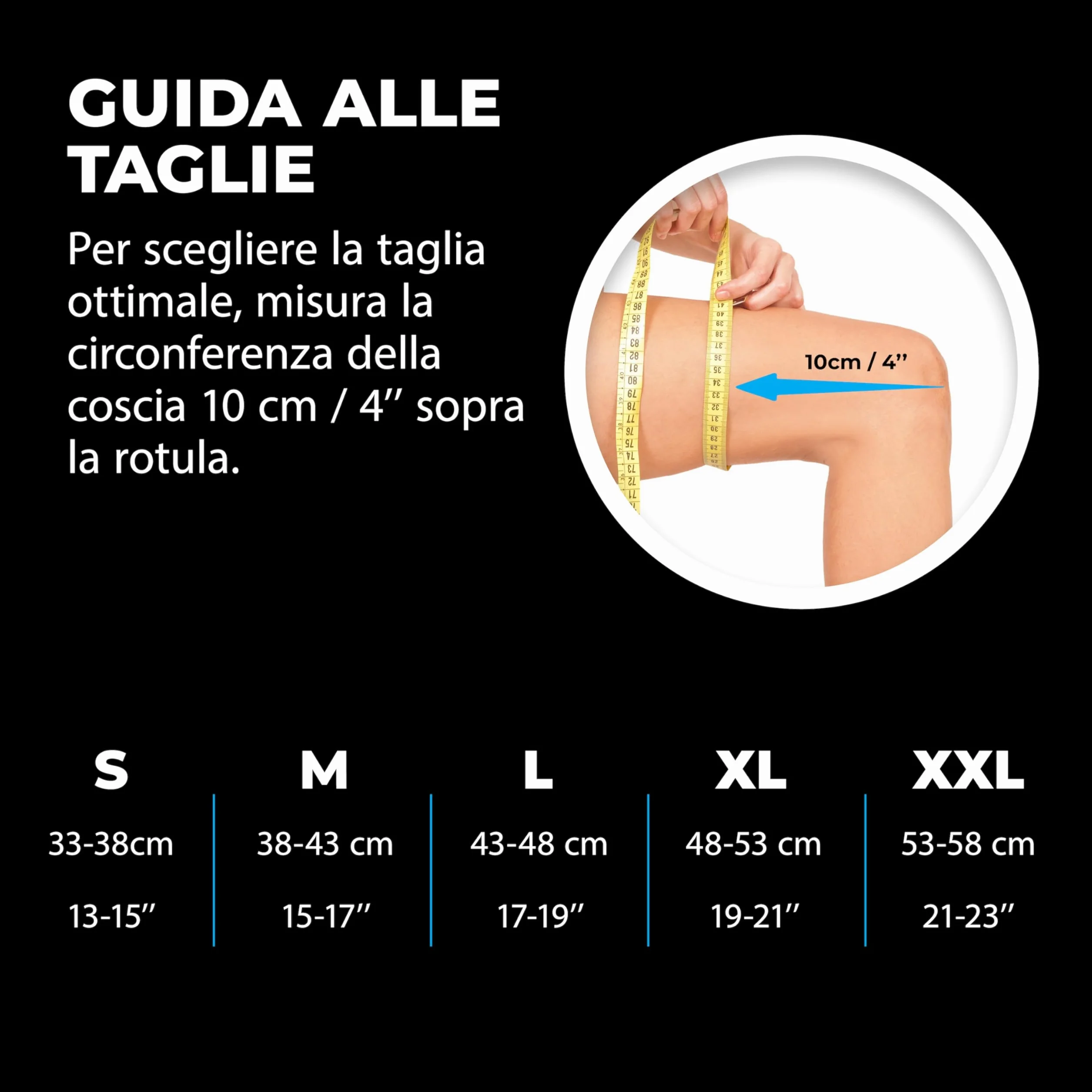 VITTO Ginocchiera Ortopedica Tutore Ginocchio Legamenti Menisco Sportiva Sollevamento Pesi Corsa Uomo Donne Artrite M Nero