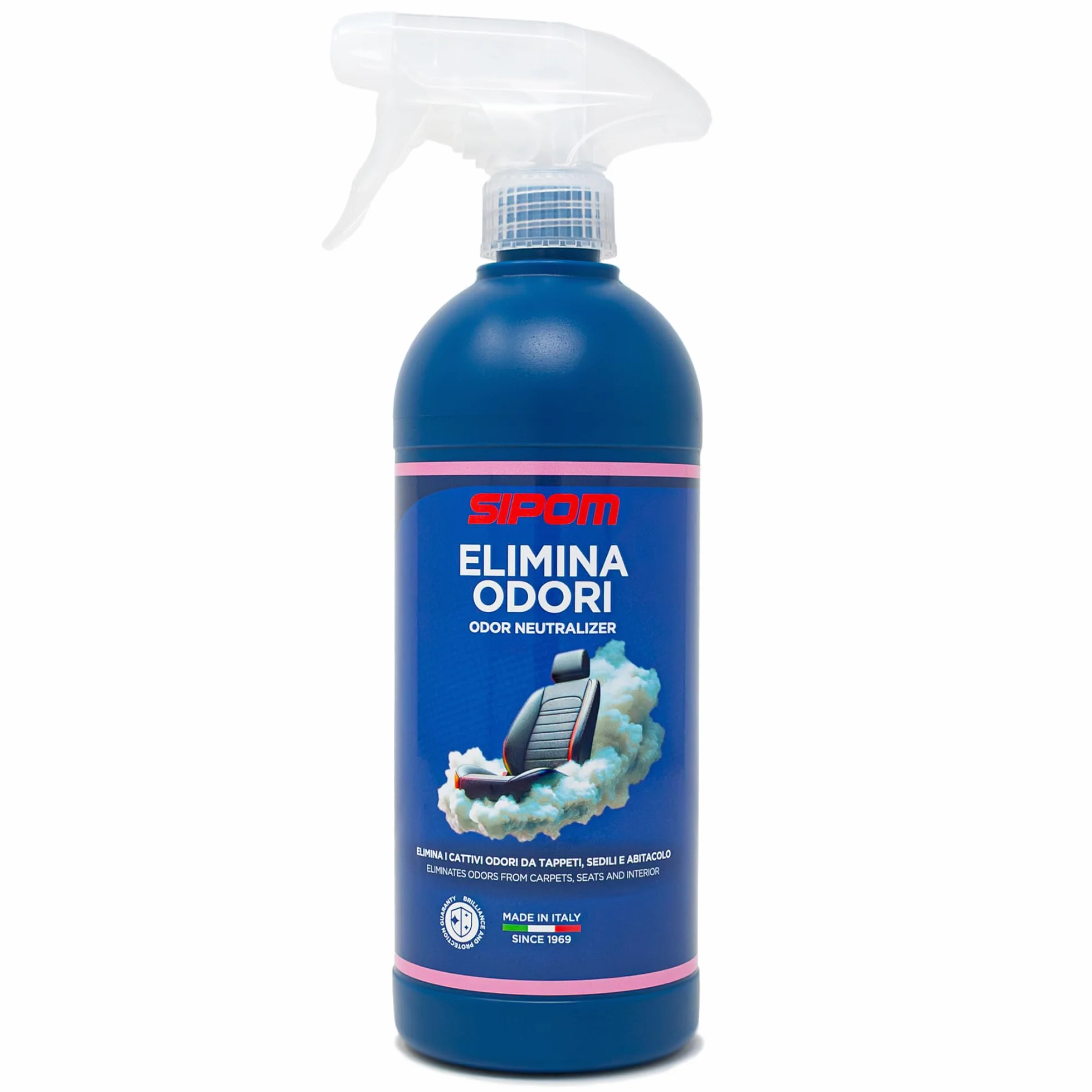 SIPOM ELIMINA ODORI Auto Spray 500 ml Neutralizza Odori Fumo Cibo Animali