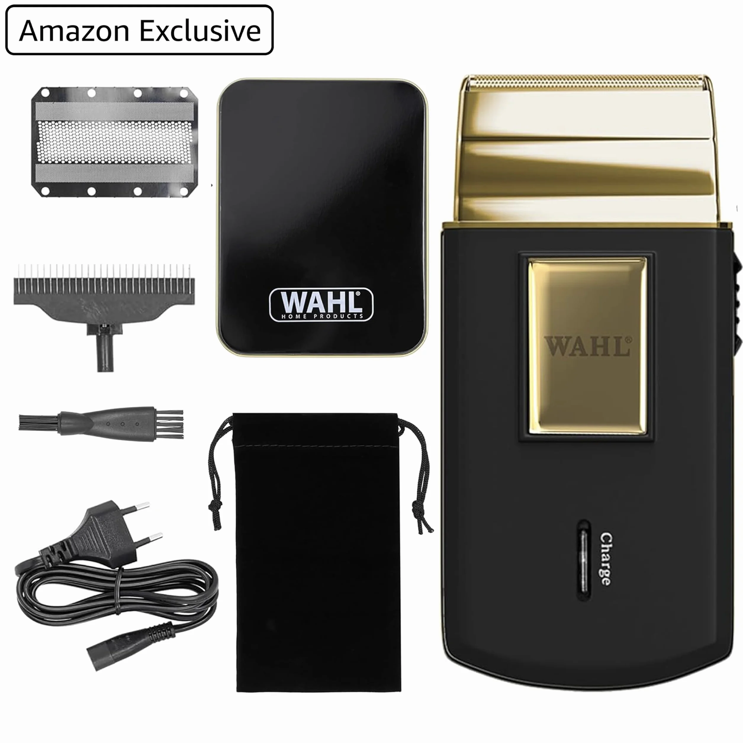 Wahl Travel Shaver Gold Edition Rasoio Elettrico Cordless Ricaricabile per Uomo