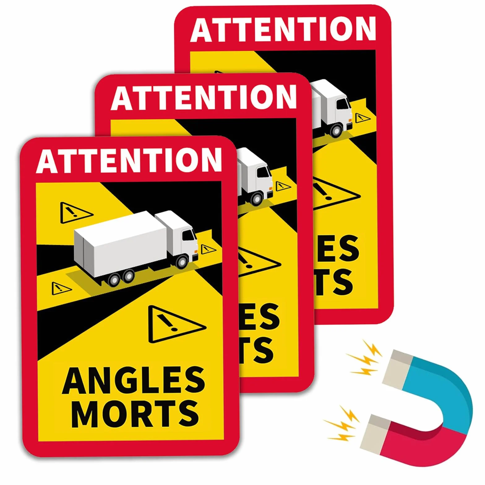 Adesivo Angolo Morto 3 Pezzi Magnetico 17 x 25 cm Protezione UV per Camion e Camper