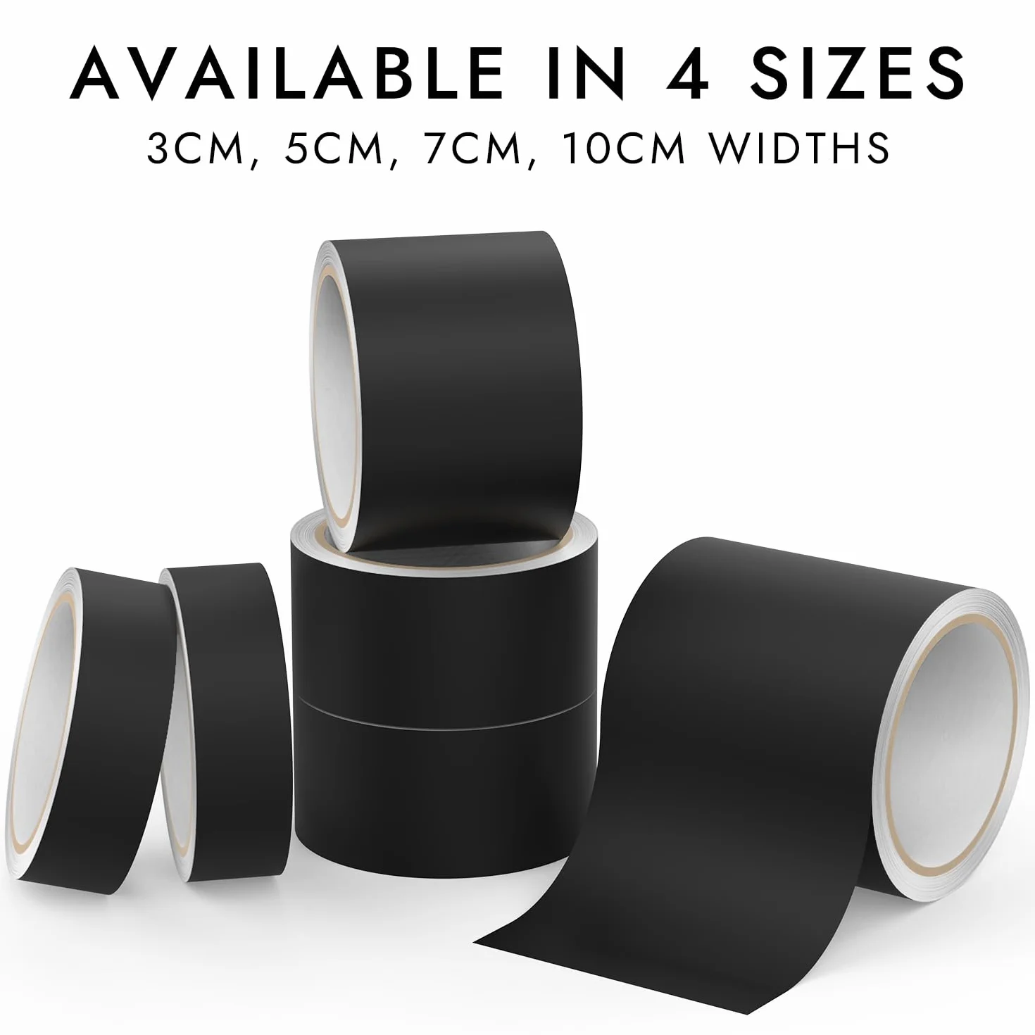 Pellicola Wrapping Auto Nero Lucido Vinile De-chrome Nero Adesivo Rilascio Aria Senza Bolle, Rimuovibile Senza Residui, Adatto per Finitura Cromata (Nero Opaca, 5 cm × 9 m)
