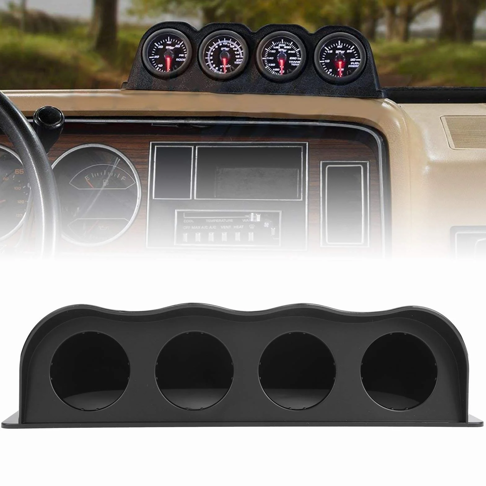 Quad Meter Pod 52mm 2in Supporto universale manometro auto 4 fori cruscotto