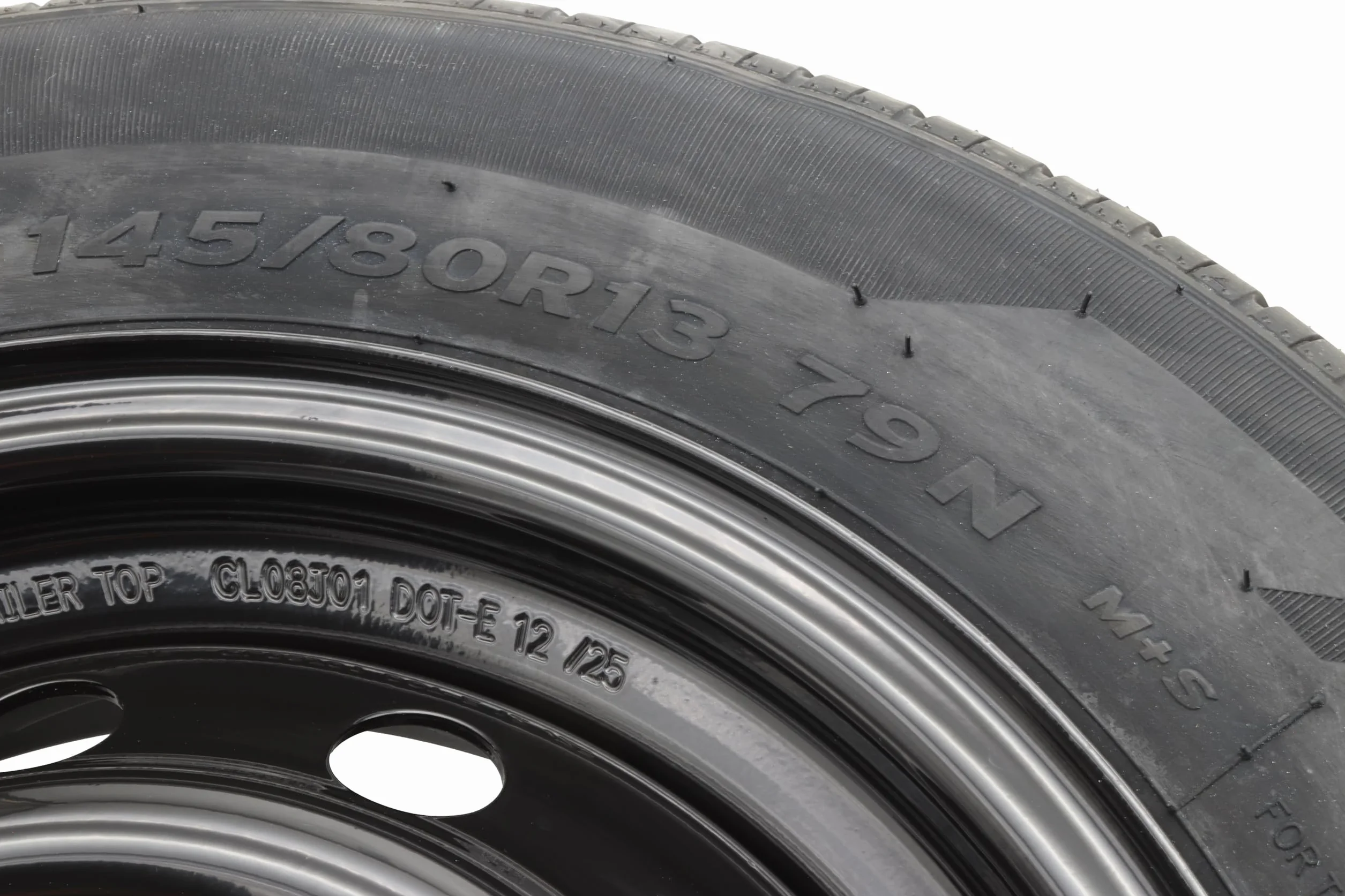 Ruota completa 145/80R13 79N 4 x 100, 4Jx13, 145 80 R 13, llanta nera, ruota per rimorchio