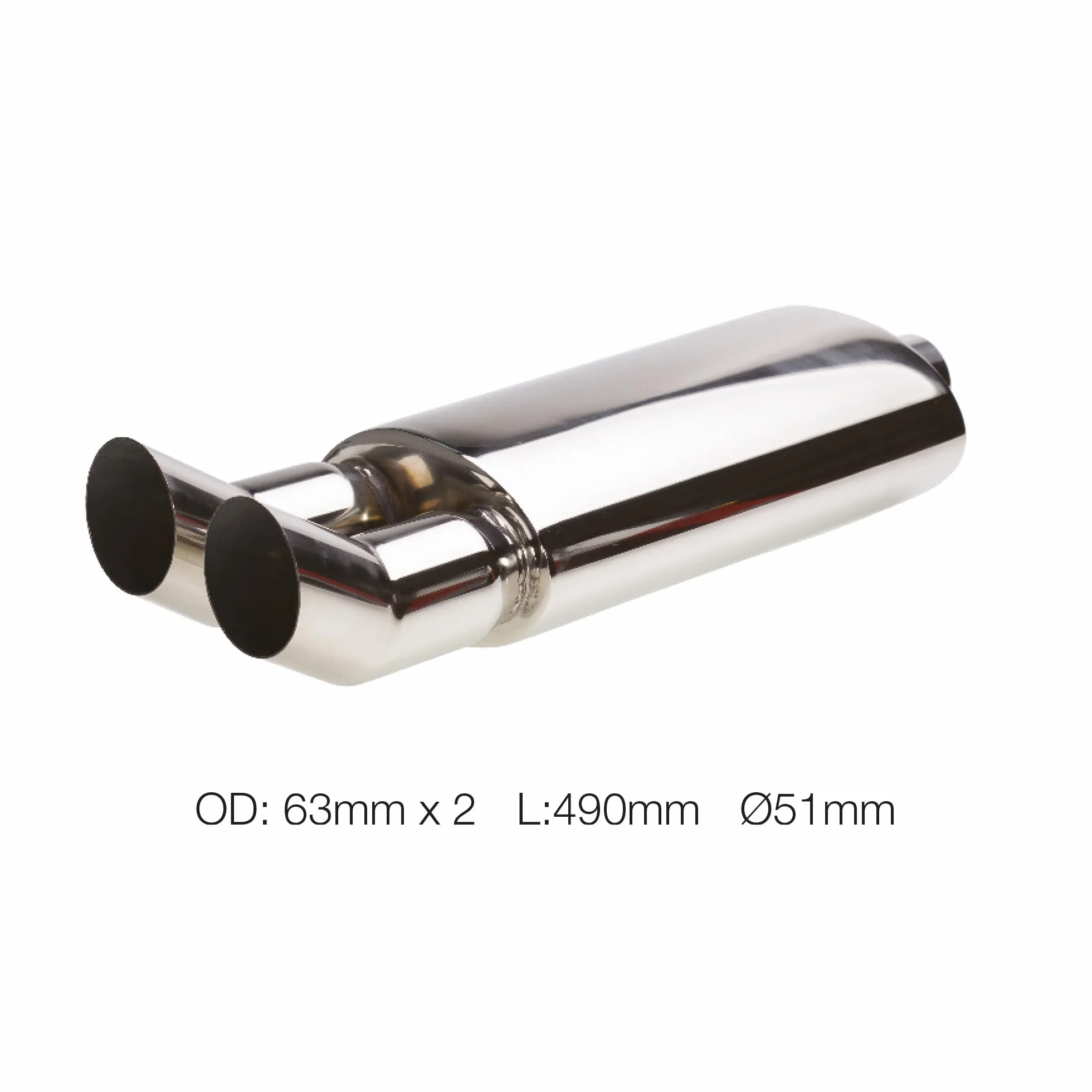 Simoni Racing ESR654 Marmitta Sportiva Gatling Universale, in Inox