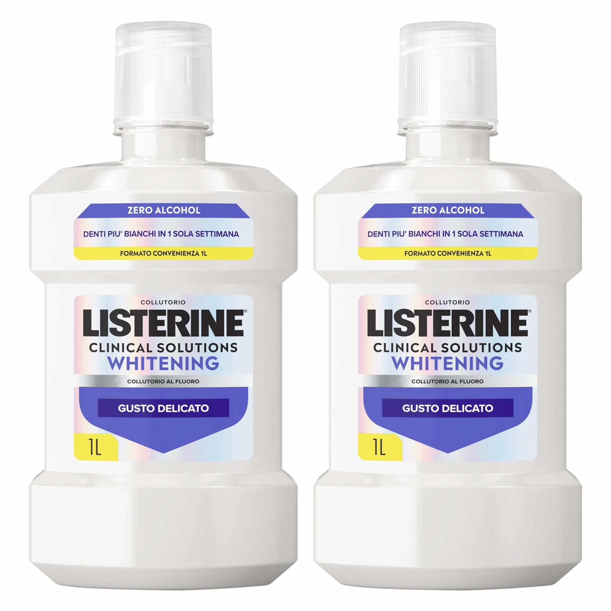 LISTERINE Advanced White Collutorio sbiancante senza alcool Menta 2 x 1L