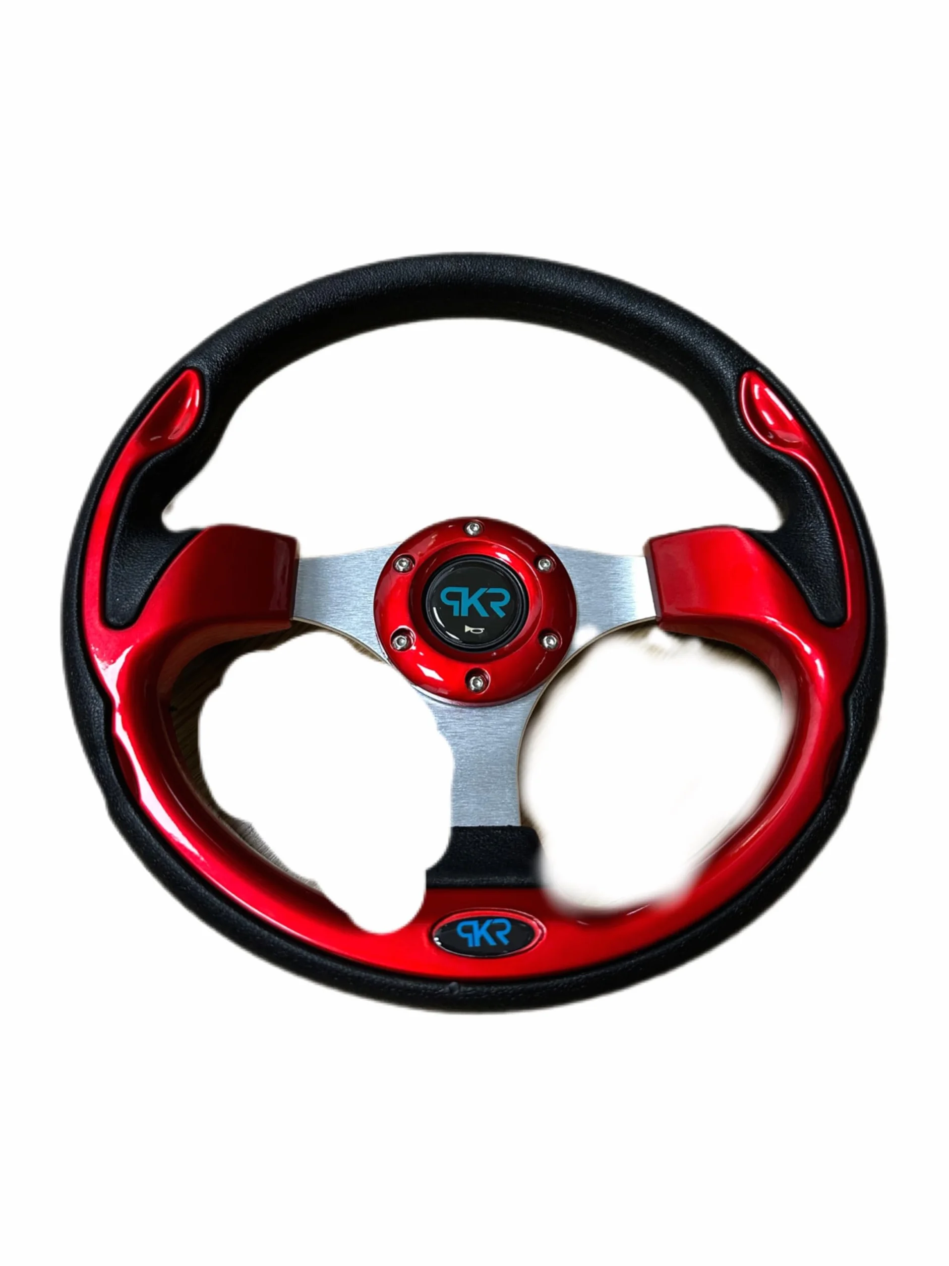 PKR VOLANTE TUNING ROSSO SCURO LUCIDO SPORTIVO UNIVERSALE AUTO RALLY SPORT GARE RADUNI