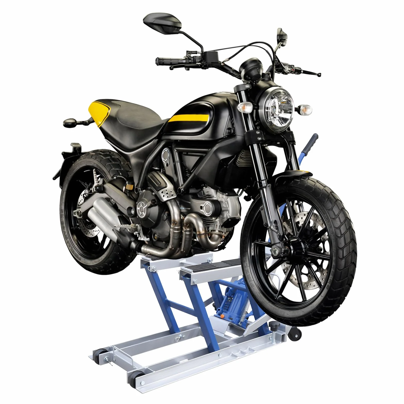 Sollevatore per Moto 680 kg 12-38,7 cm Altezza Regolabile Blu Argento