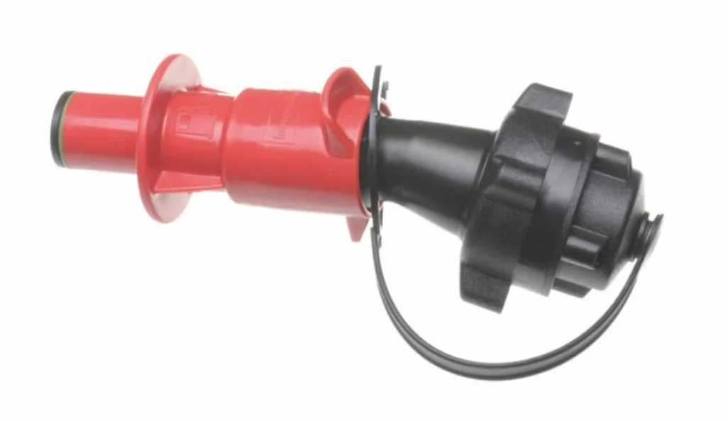 Hünersdorff Sistema di riempimento di sicurezza per carburante, colore nero/rosso, confezione self-service