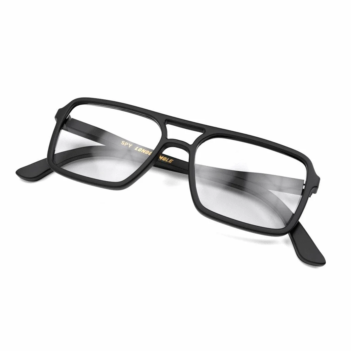 LONDON MOLE® Spy okulary do czytania kwadratowe pilot unisex z zawiasami sprężynowymi