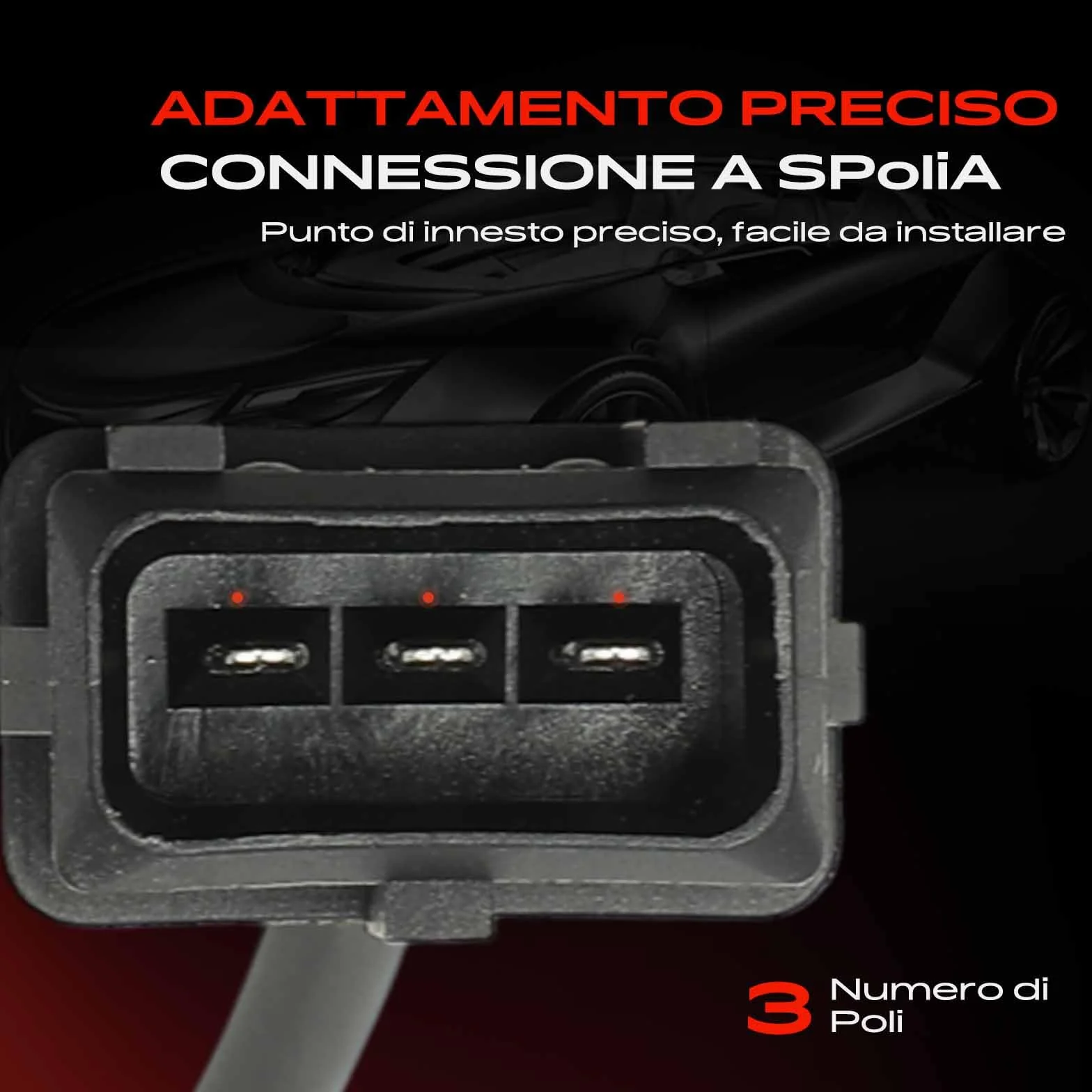 Frankberg Posizione dell'albero Motore Sensore dell'albero Motore 3-Poli Compatibile con Seicento/600 187 1.1 1998-2010 Replace# 46778331,55189514