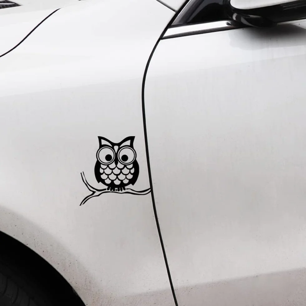 Adesivo per Auto con Gufo, 2 Pezzi Asudaro Adesivo Impermeabile in Vinile con Gufo Decalcomania Del Pvc di Hoot Owl Adesivi per Decorazioni per Auto per Auto Camion Vans Pareti 13.5cm X 13cm