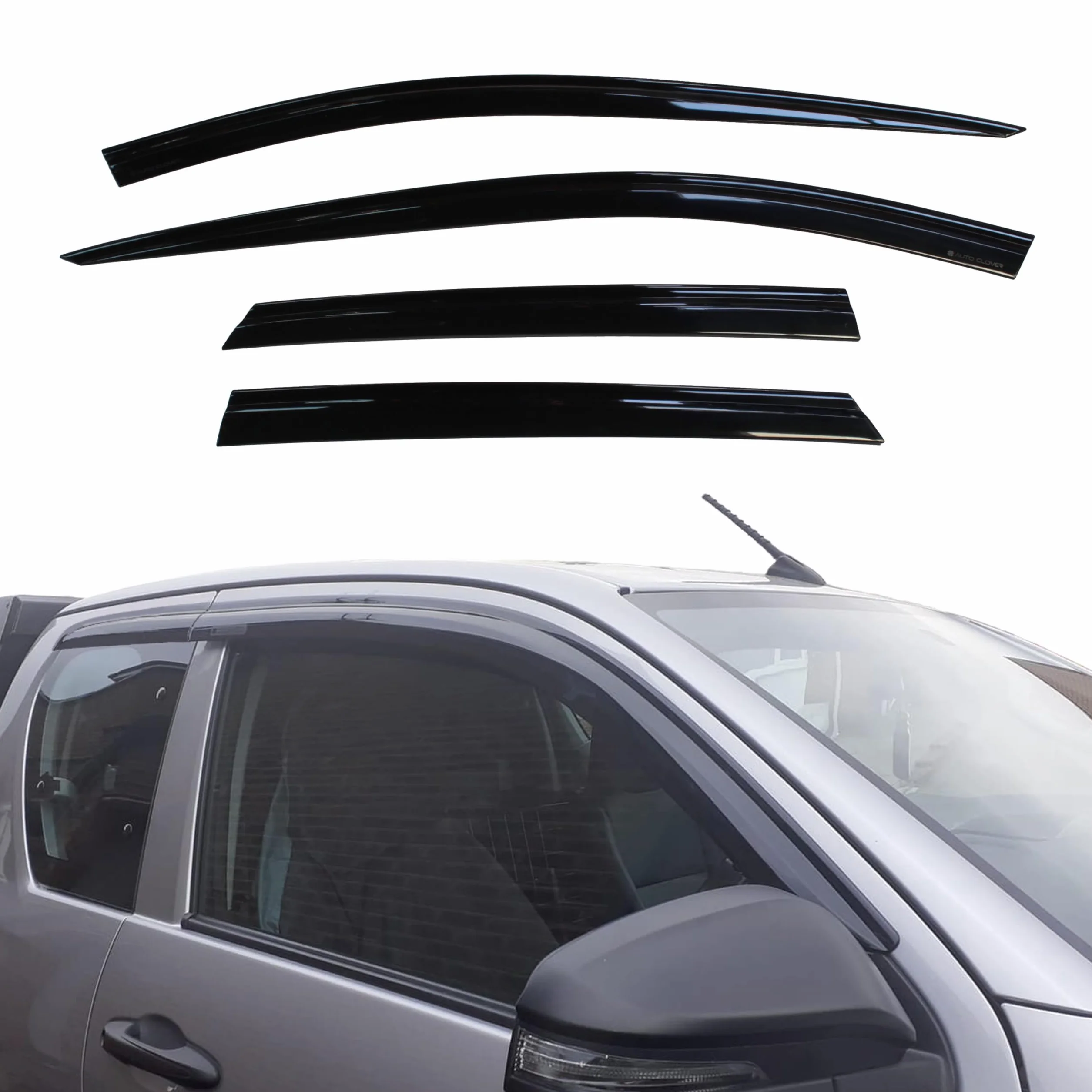 Auto Clover Deflettori d'aria per Toyota Hilux 2016+ Extra/Single Cab (4 pezzi)