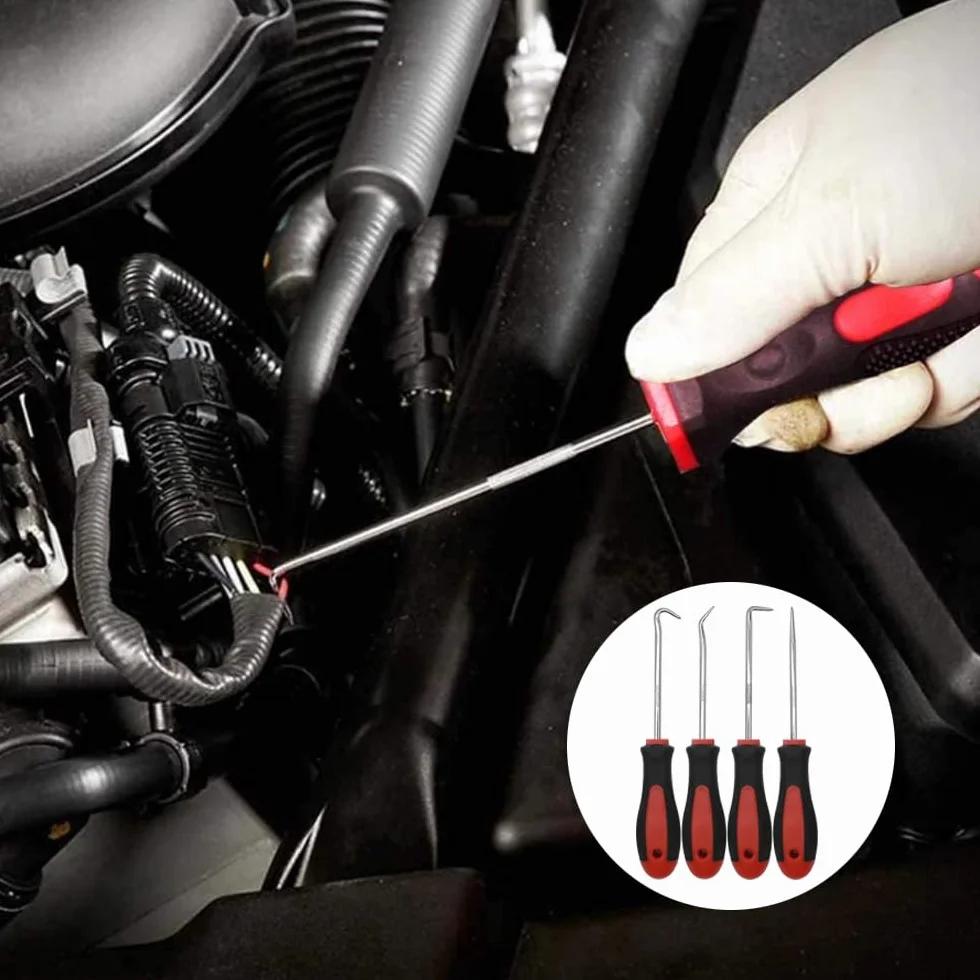 Set di 8 Pezzi Ganci per Paraolio 15-17cm Kit Estrattore per Paraolio con Impugnatura Antiscivolo Strumento di Rimozione Guarnizione O-ring per Auto