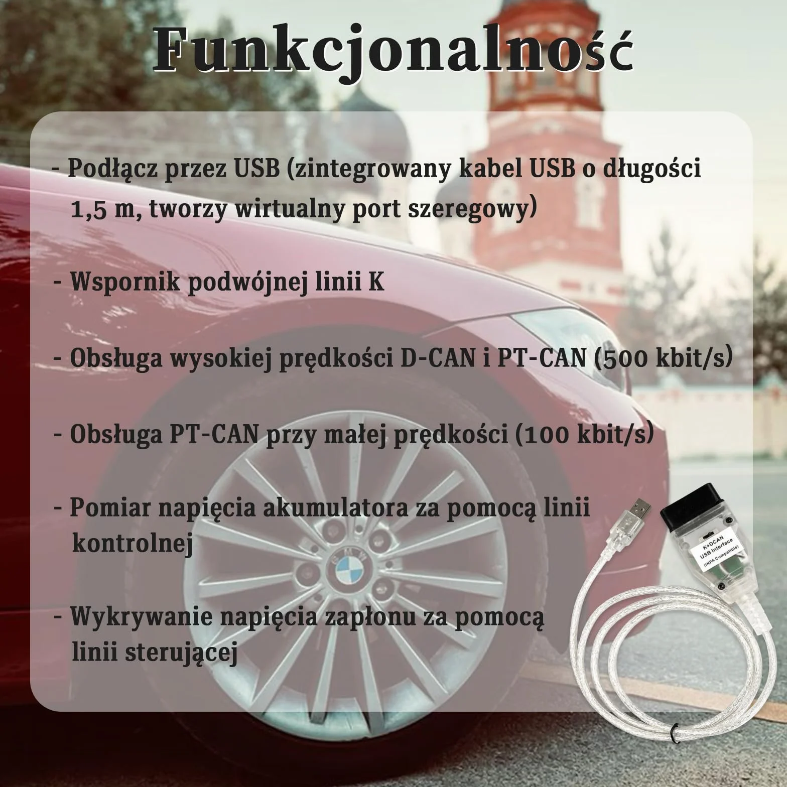 BMW K+DCAN USB OBD2 Scanner Diagnostico Strumento FT232 Chip Originale per Serie E 1998-2019 Windows XP/7 32-bit