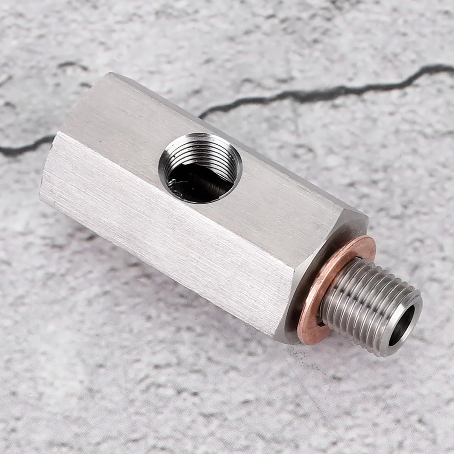 Adattatore Sensore Pressione Olio, Raccordo A T Pressione Olio 1/8" NPT M10x1.0 Adattatore NPT Sensore Olio In Acciaio Inox 304 Per Turbo Alimentazione Olio