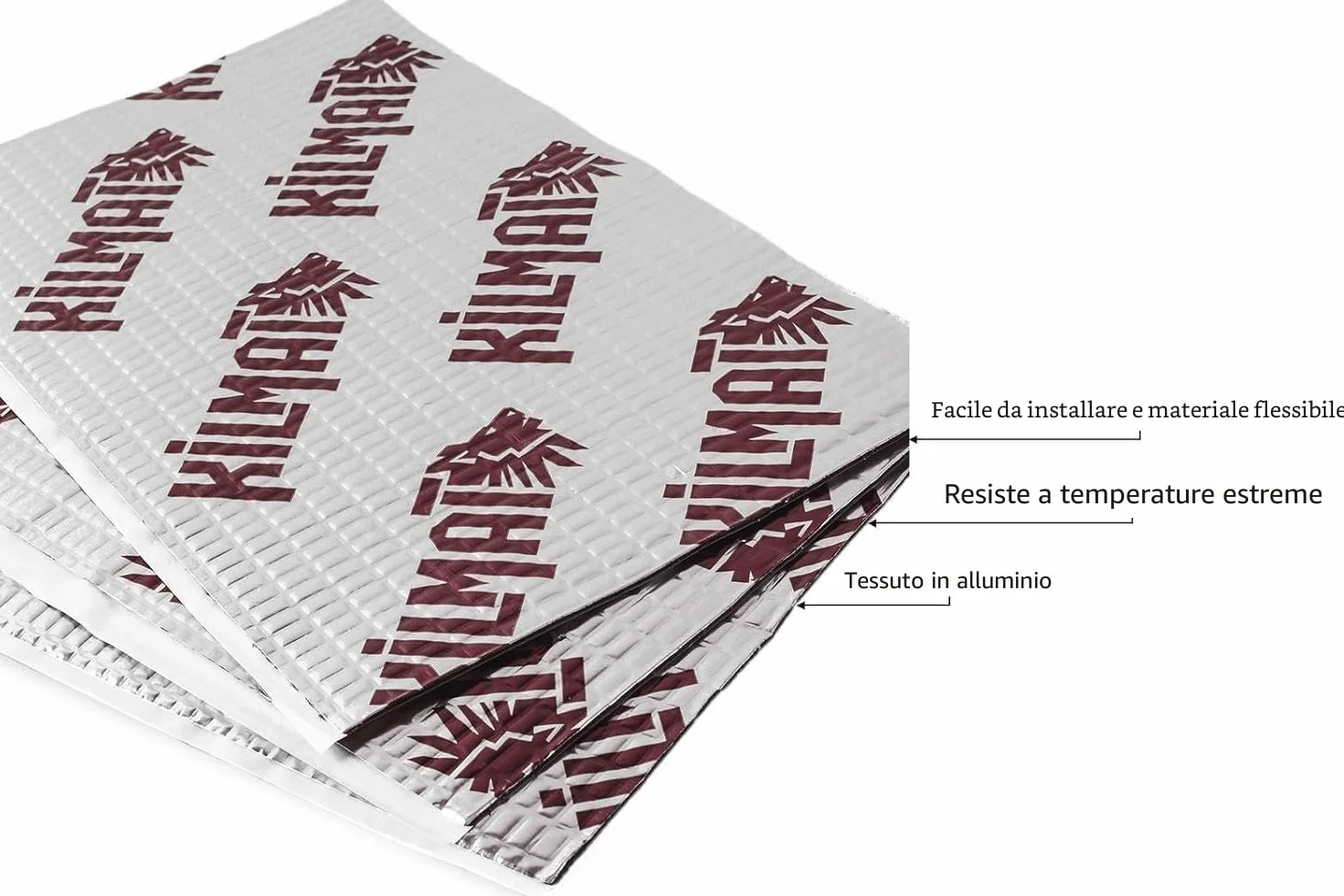 KILMAT 2 mm 0,95 m² da Isolante insonorizzante per auto, Fonoassorbente Butilico da Auto, Isolamento Acustico e Smorzamento di vibrazioni