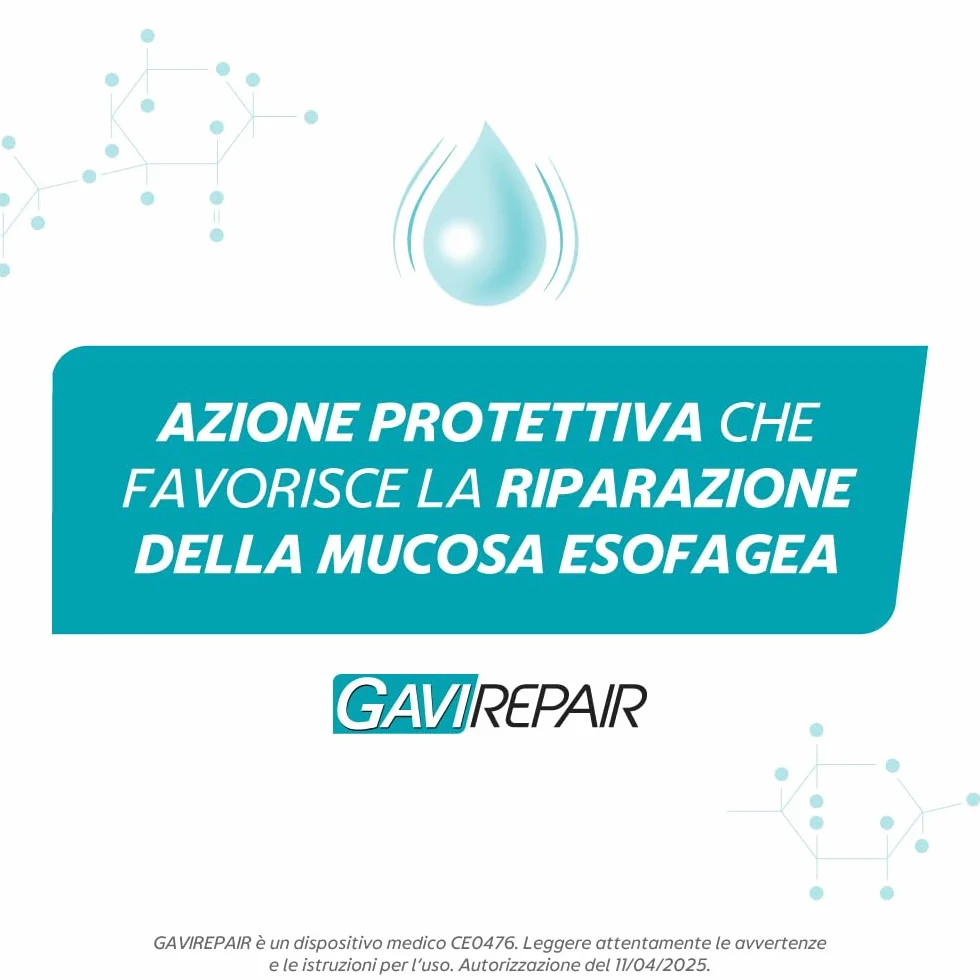 Gavirepair Acido Ialuronico Dispositivo Medico Reflusso Gastroesofageo 20 Bustine Monodose 10ml