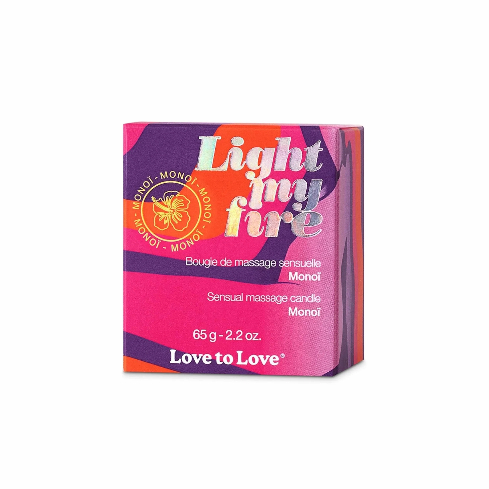 Love to Love Light My Fire Candela da Massaggio 30 ml Olio da Massaggio Caldo Sensuale 98% Naturale Prodotta in Francia