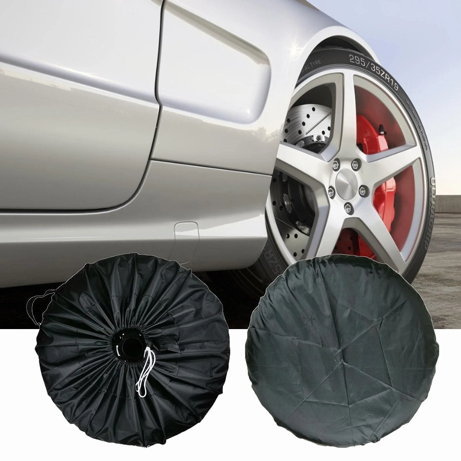 JINGLING Borsa Porta Gomme Copriruota di Scorta Wheel Bag Oxford Ruota Coperture Protezioni per Auto Camper